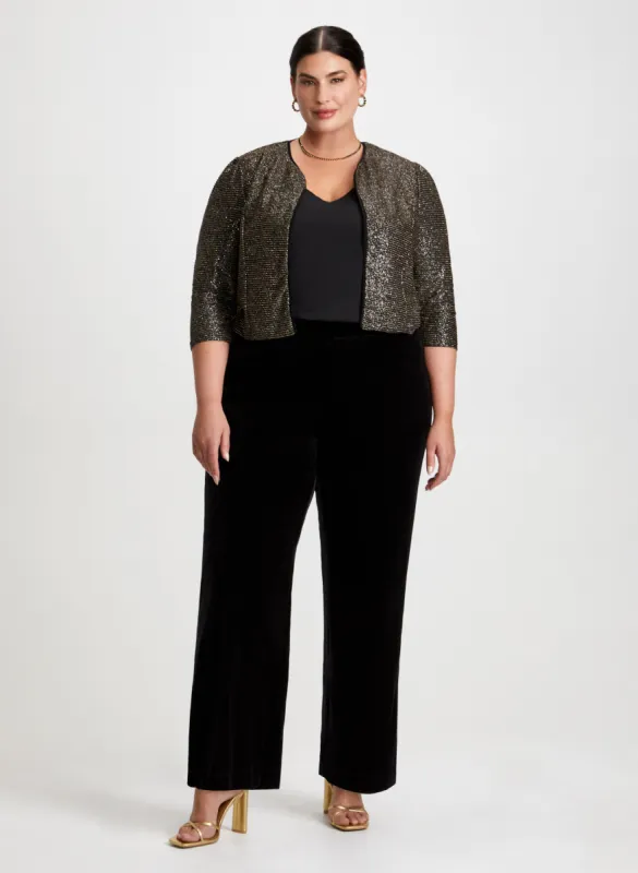 Metallic Bolero & Velvet Pants sold by Laura