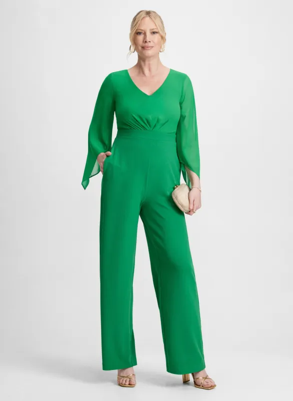 Long Sleeve Crepe Jumpsuit sold by Laura