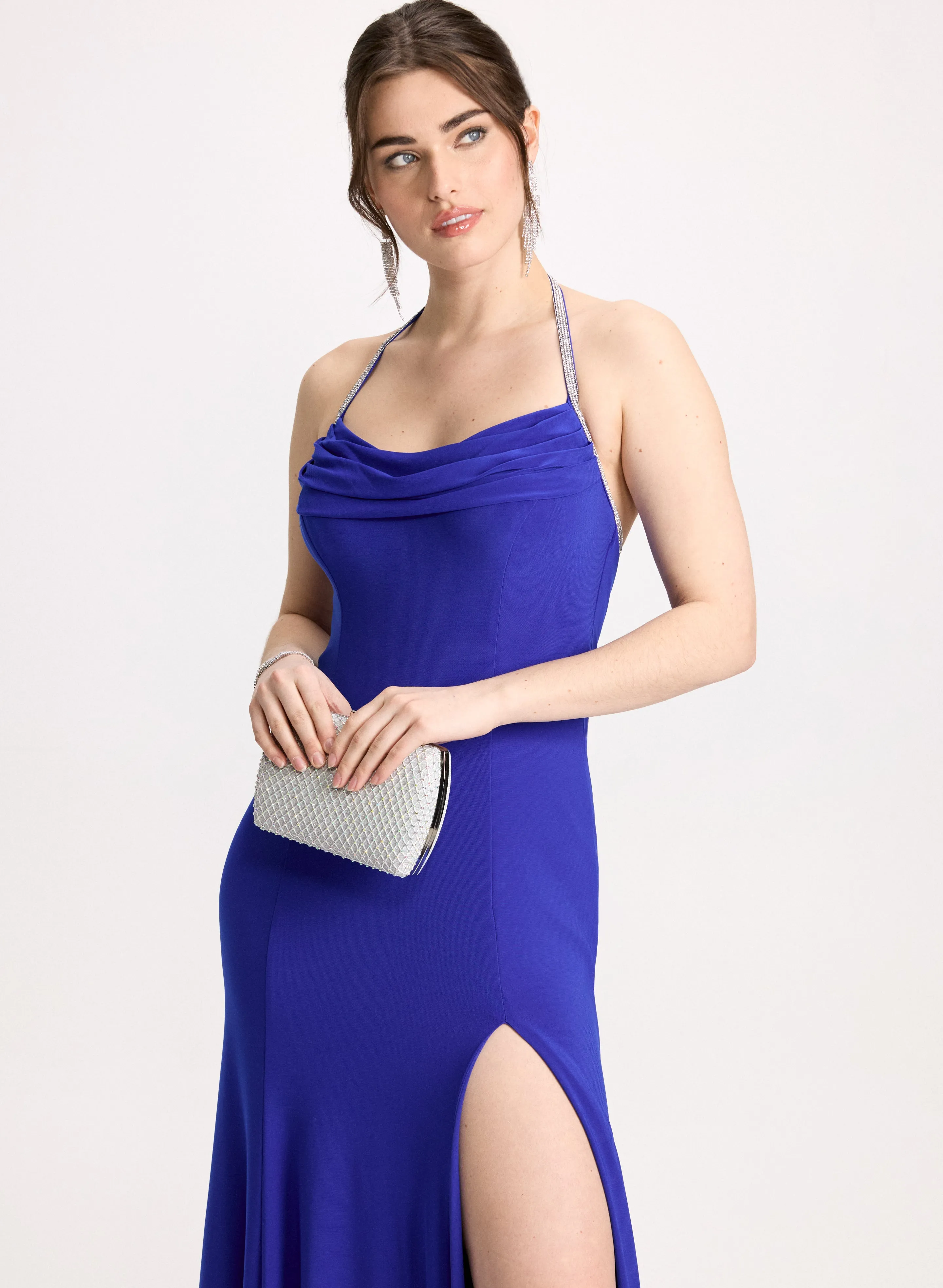 Drape Halter Neck Evening Dress sold by Laura product image thumbnail 4