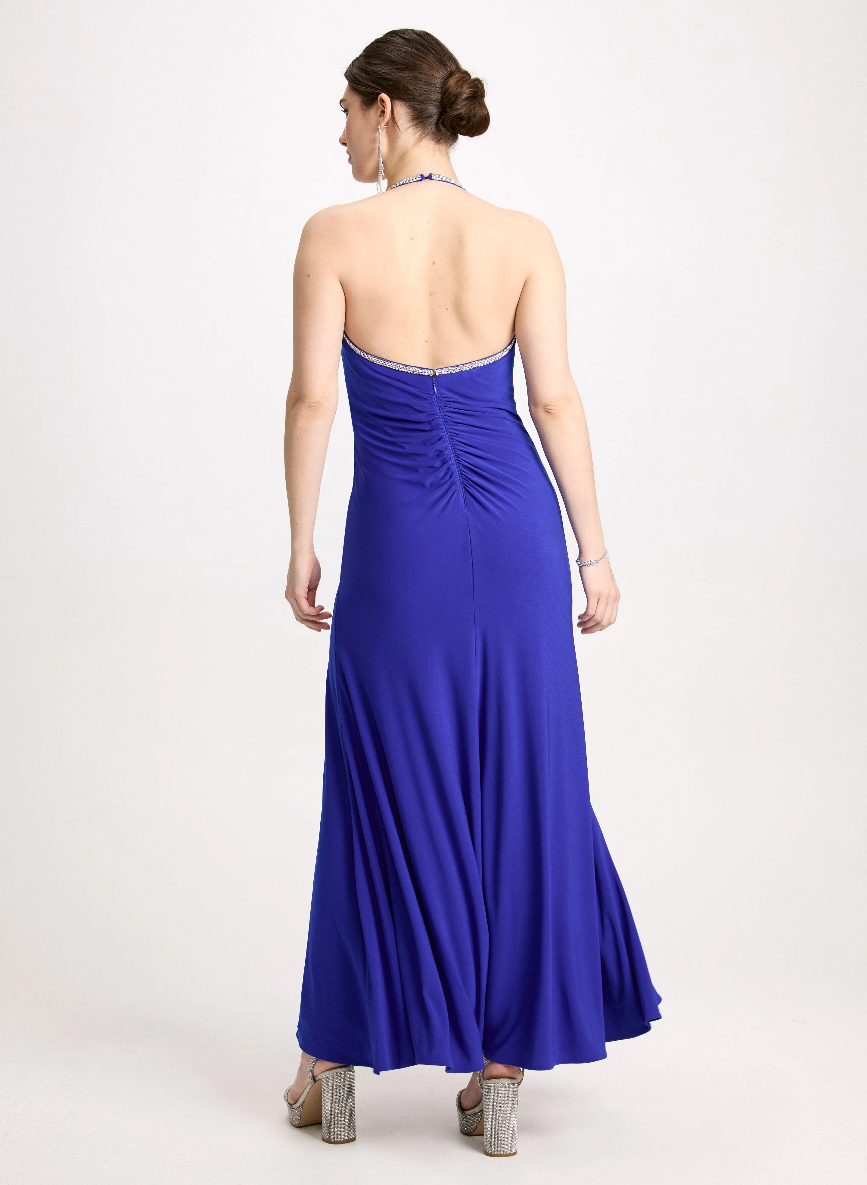 Drape Halter Neck Evening Dress sold by Laura product image thumbnail 3