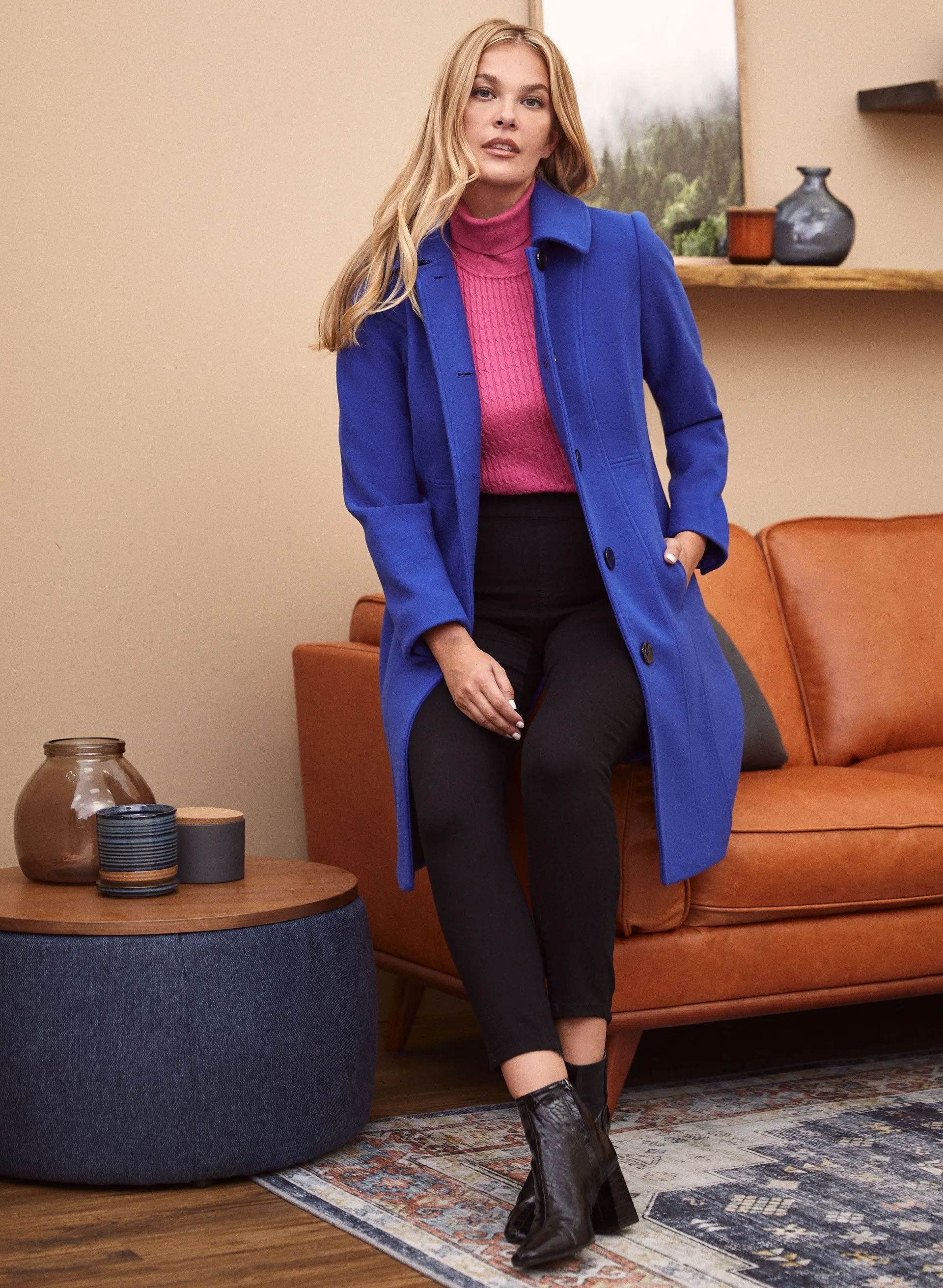 Stretch Wool Blend Coat sold by Laura product image thumbnail 3