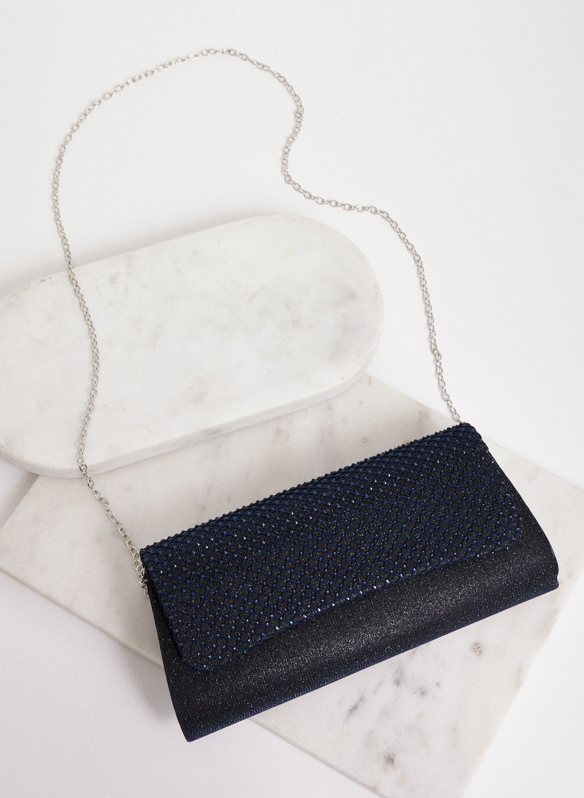 Rhinestone Embellished Evening Clutch sold by Laura