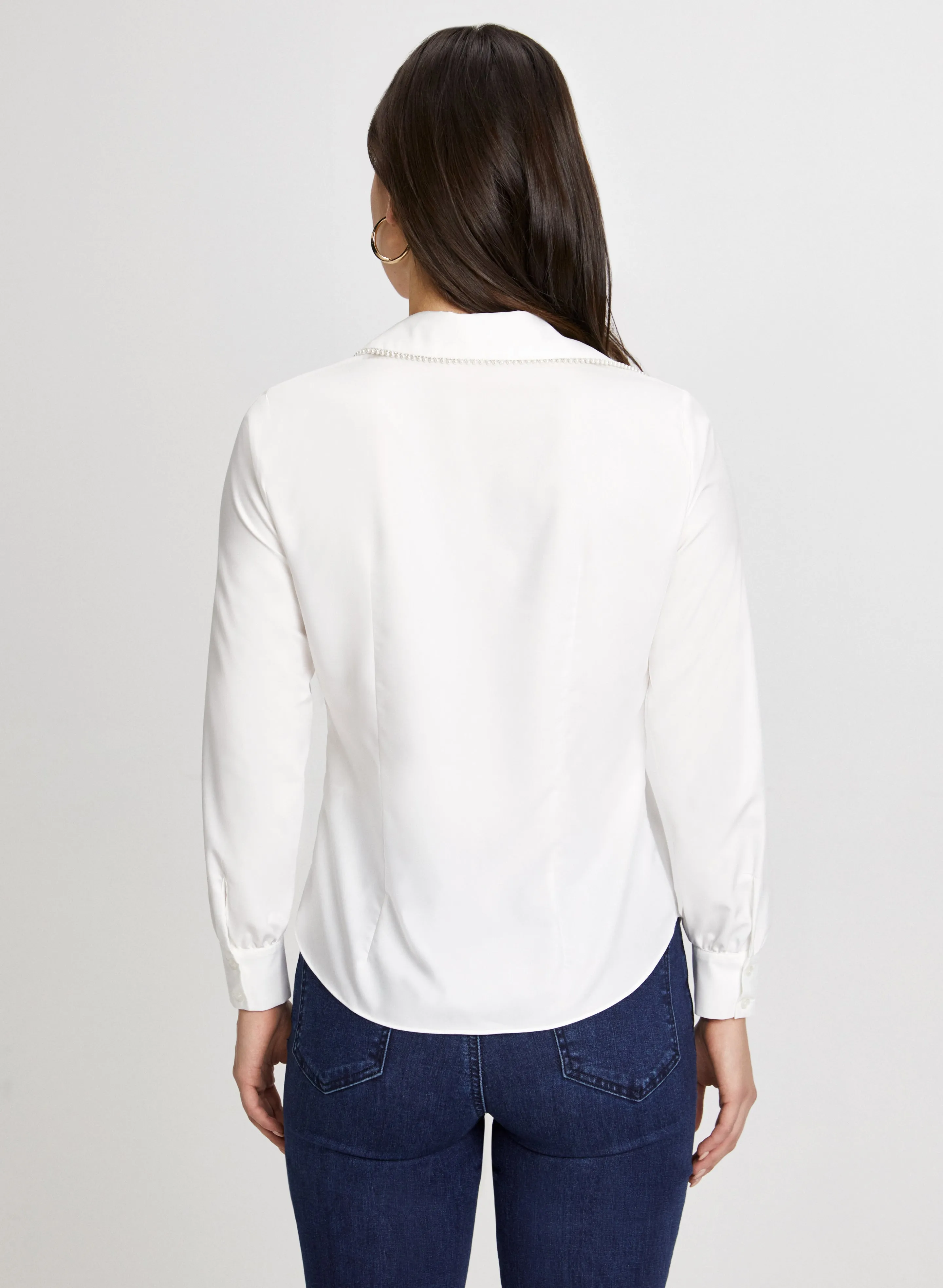 Pearl Detail Button Front Shirt sold by Laura product image thumbnail 4