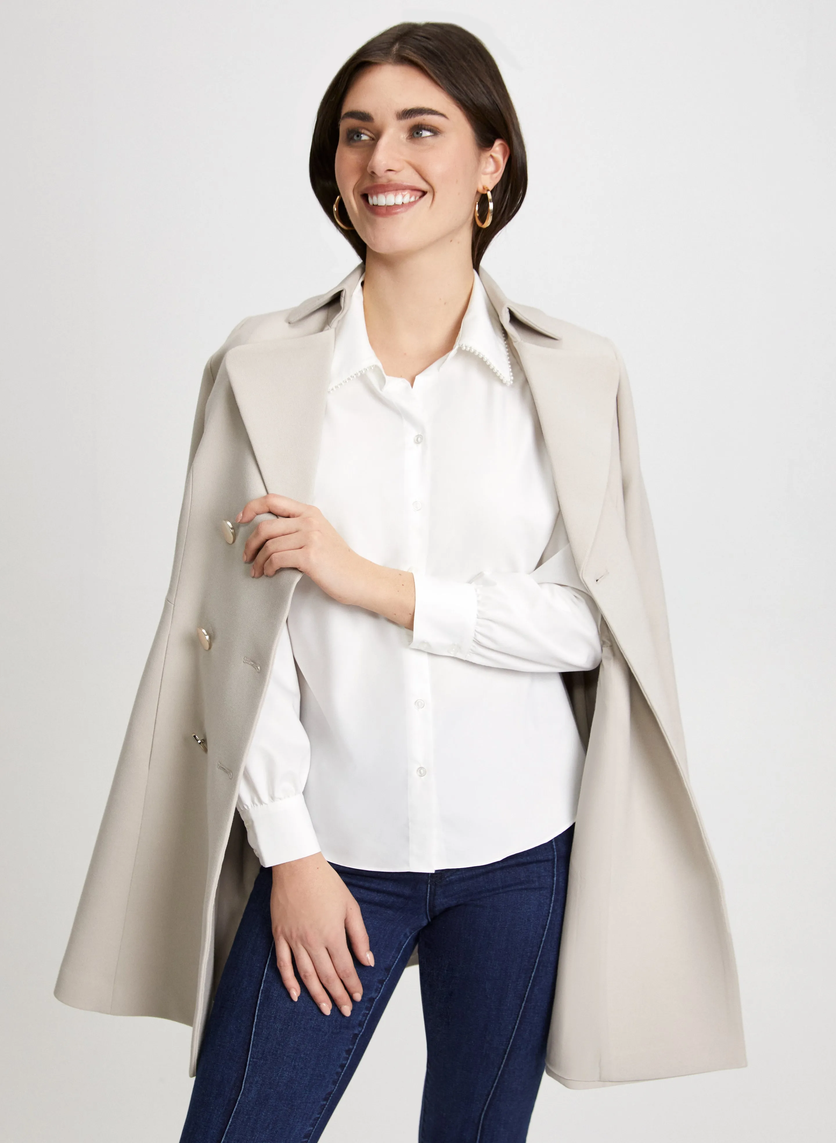 Pearl Detail Button Front Shirt sold by Laura product image thumbnail 5