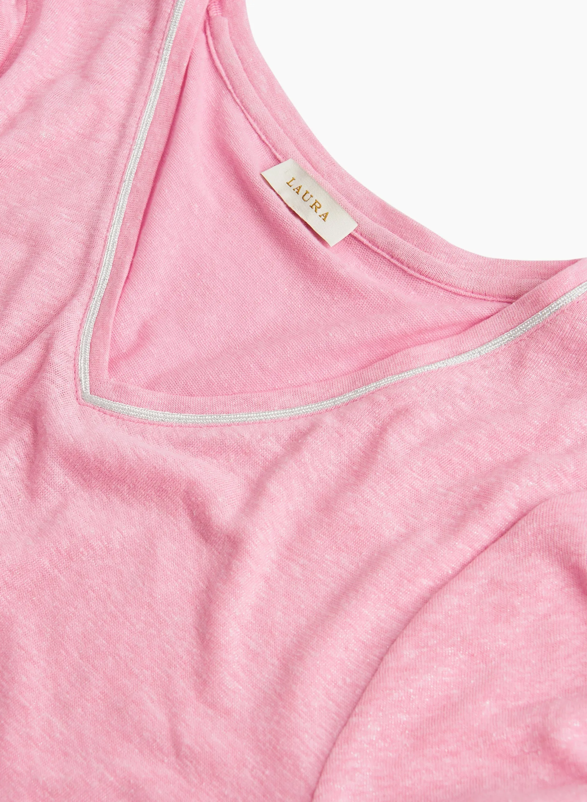 Short Sleeve Foil Detail Top sold by Laura product image thumbnail 4