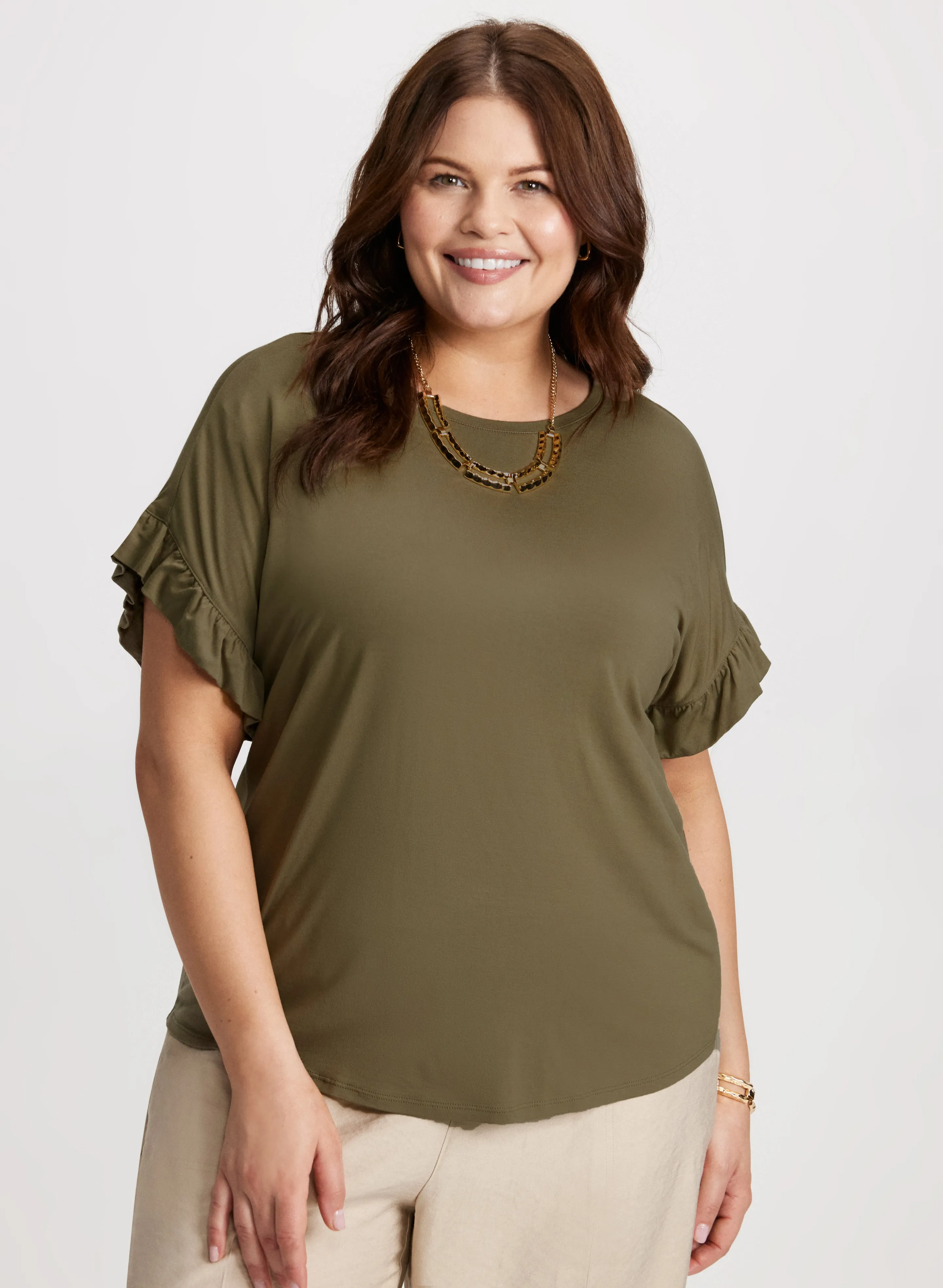 Ruffled Sleeve T-Shirt sold by Laura product image thumbnail 5