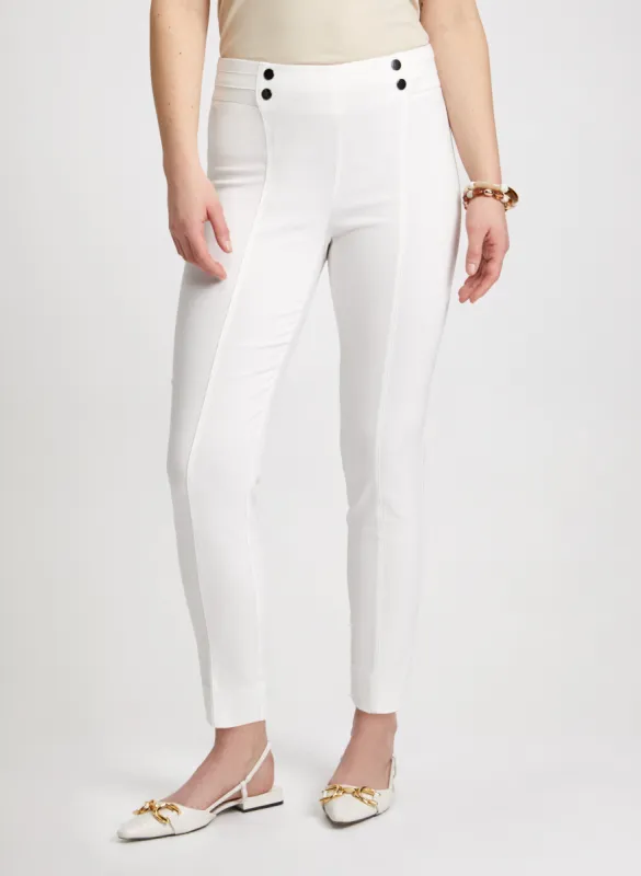 Slim Leg Pull-on Bengaline Pants sold by Laura