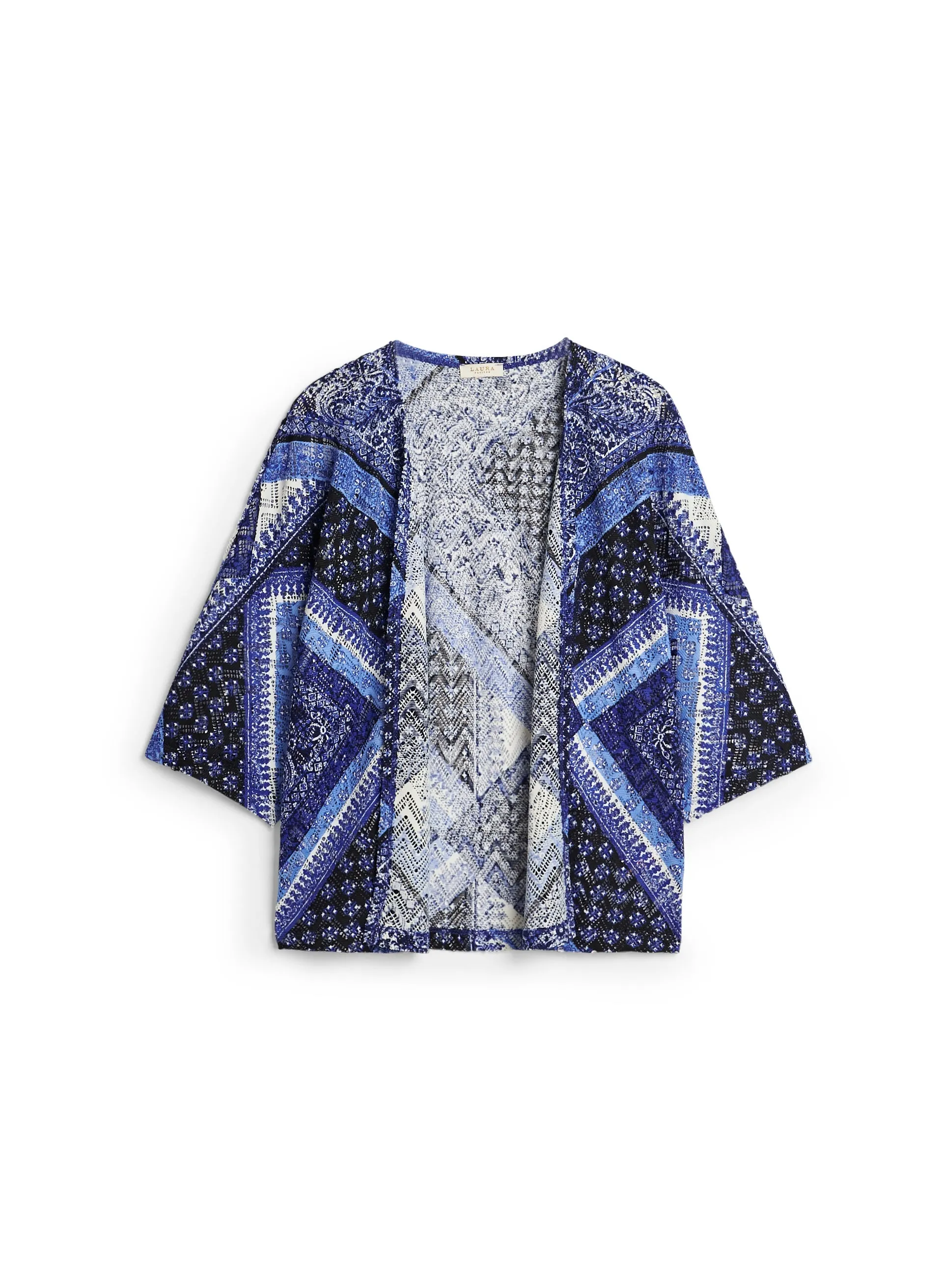 Patchwork Print Open Front Top sold by Laura product image thumbnail 5