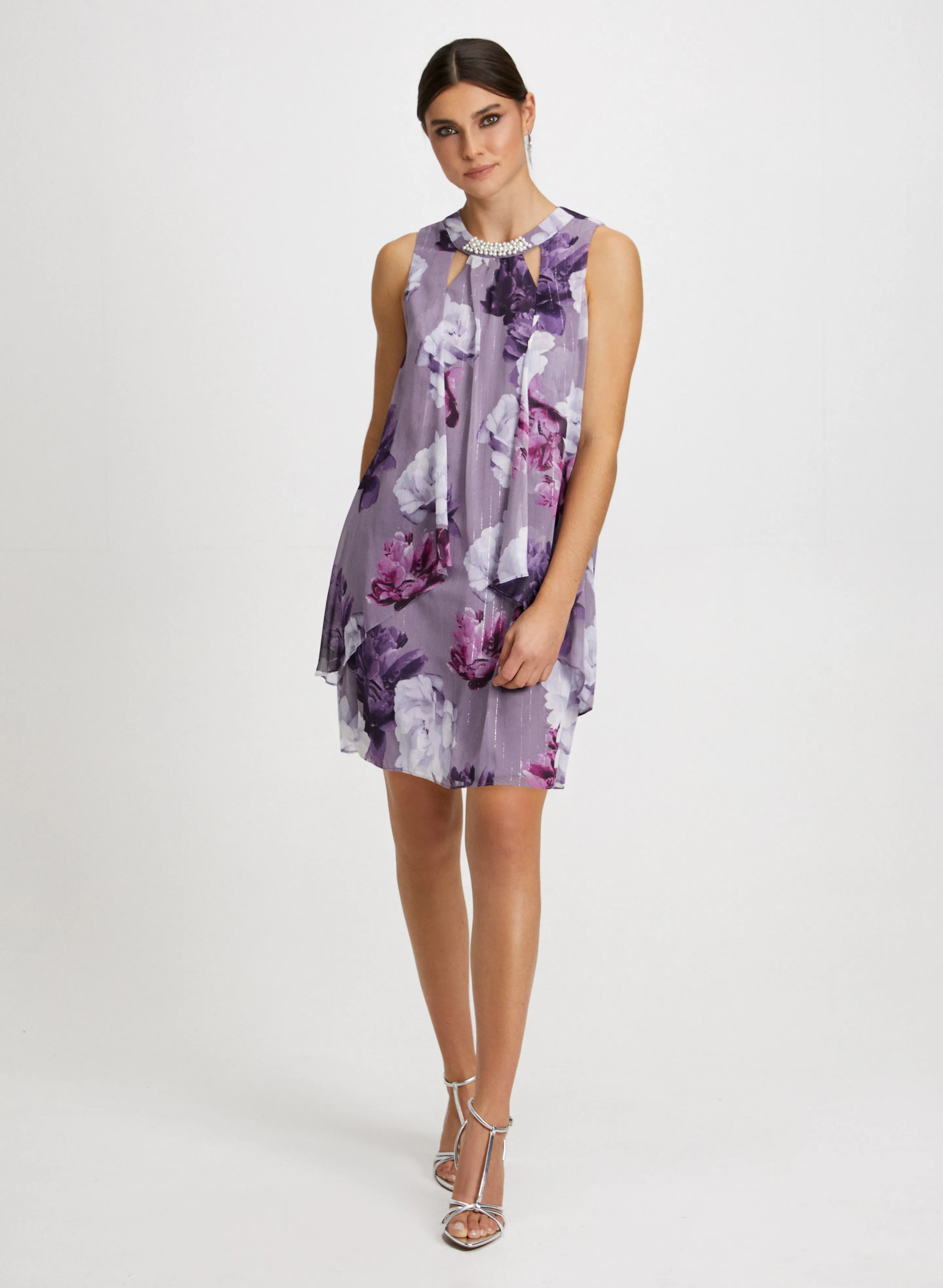 Floral Dress & Dangle Earrings sold by Laura