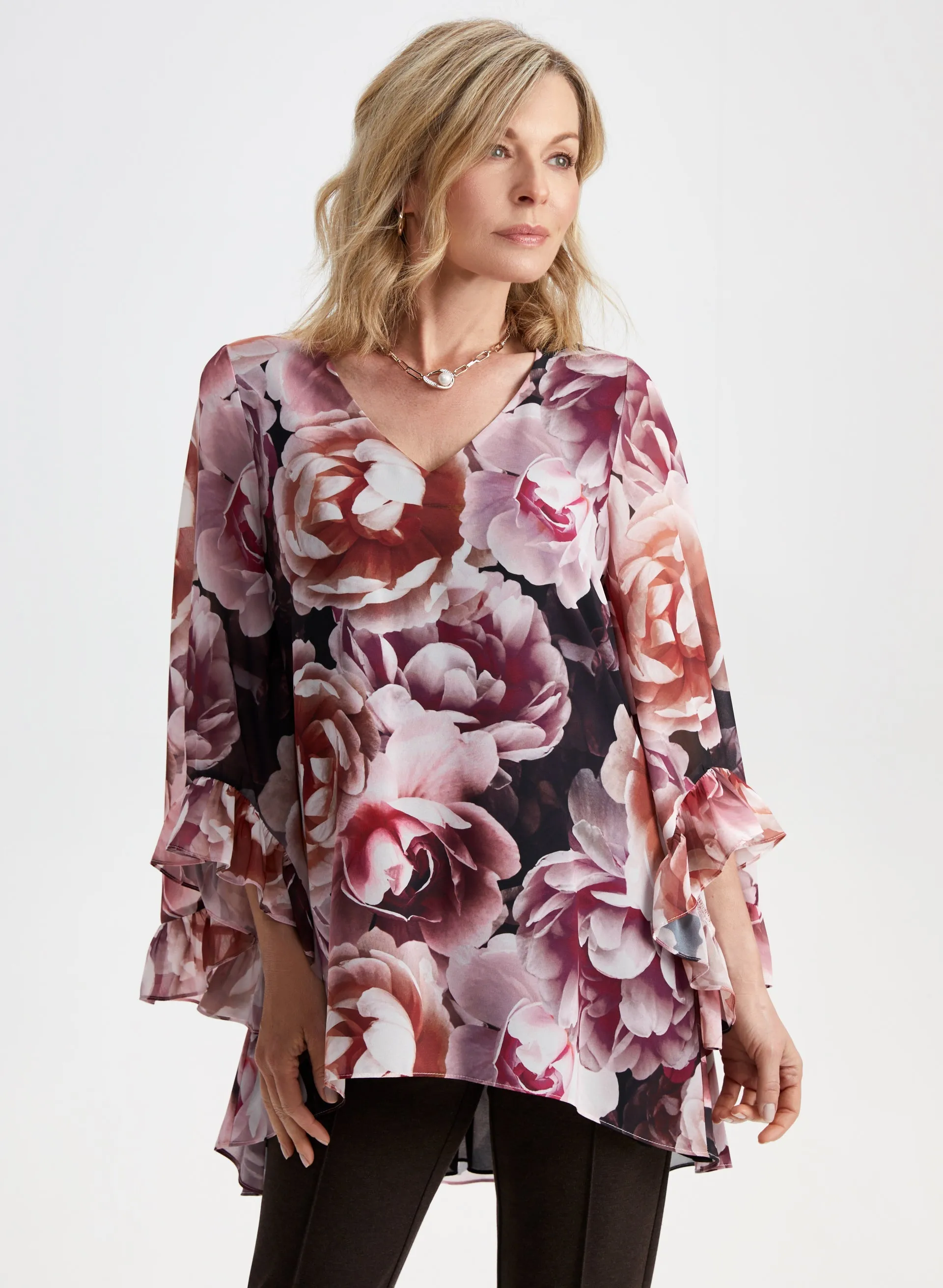 Floral 3/4 Sleeve Blouse sold by Laura