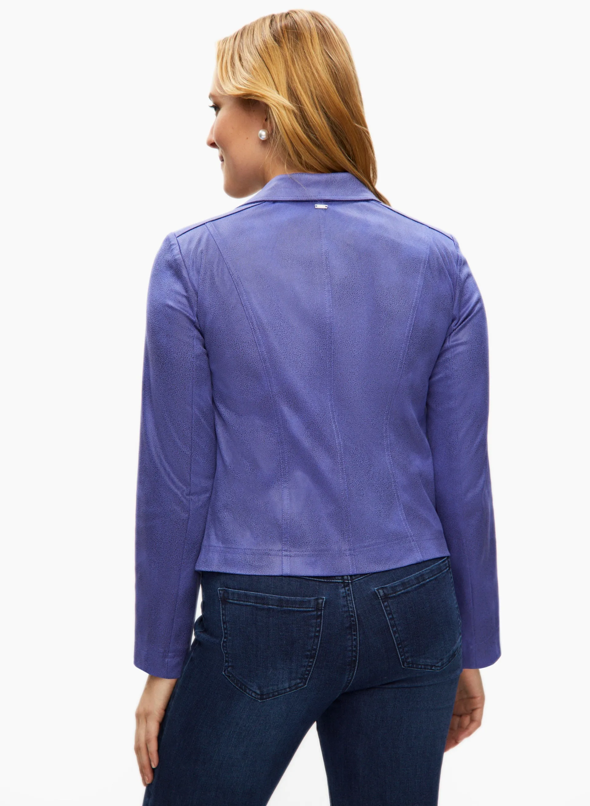 Zip Detail Faux Suede Jacket sold by Laura product image thumbnail 2