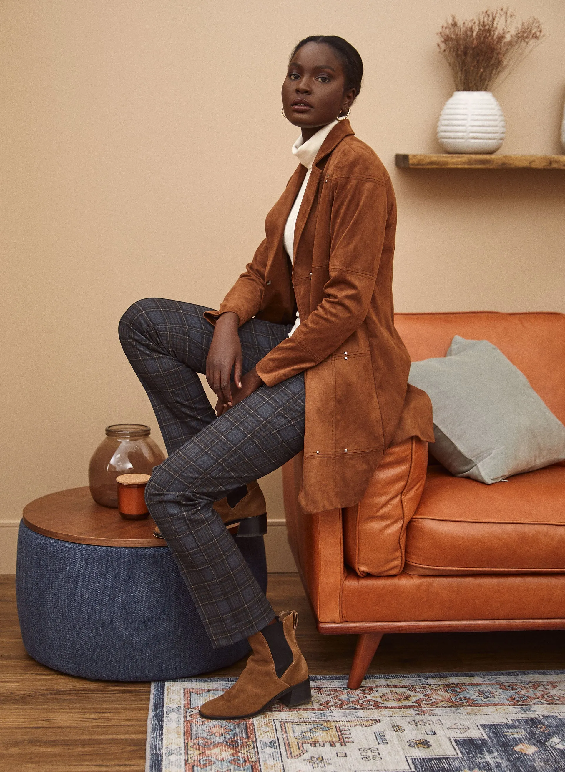 Straight Leg Plaid Pants sold by Laura product image thumbnail 3