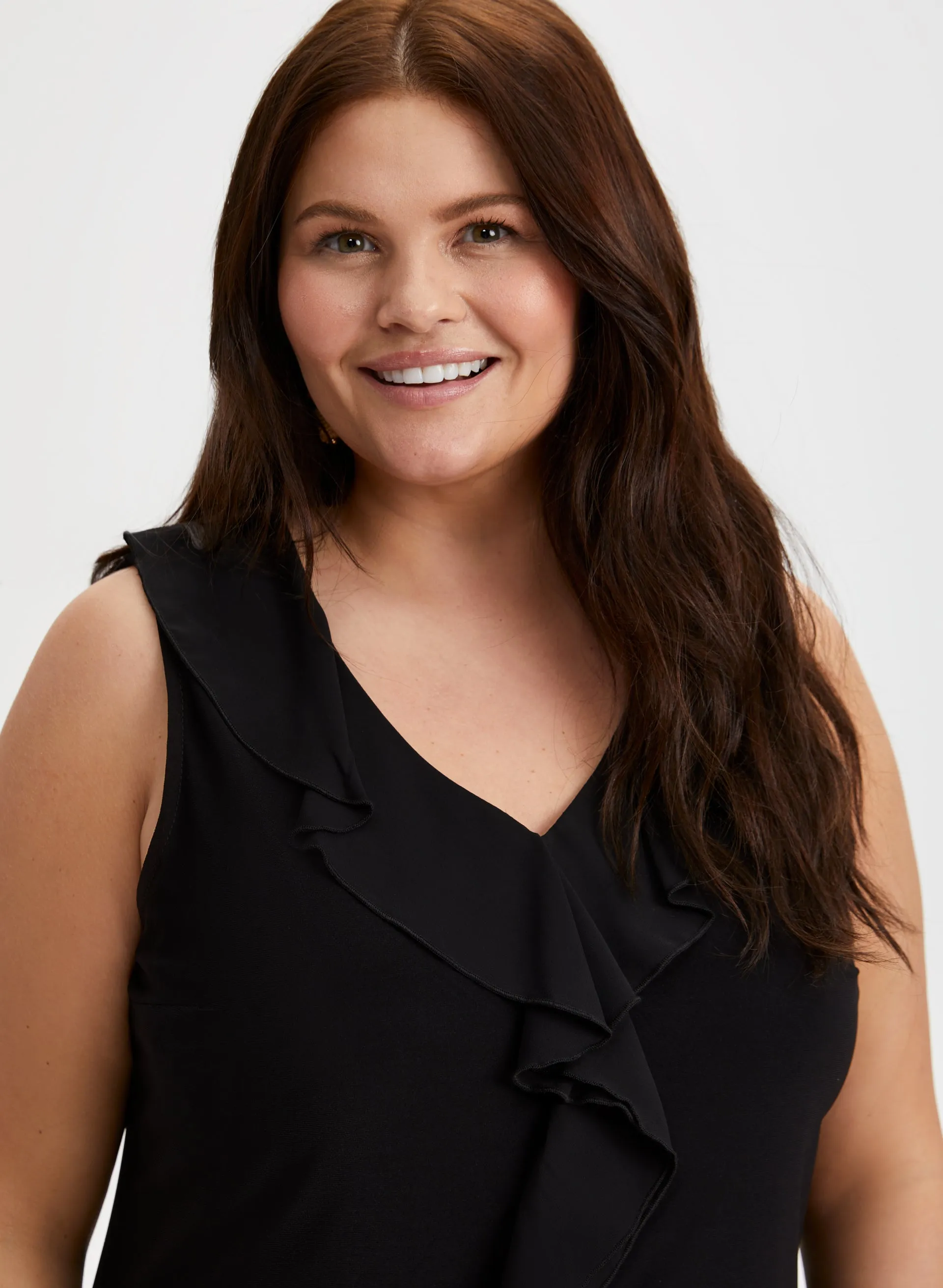 Ruffle Trim Sleeveless Top sold by Laura product image thumbnail 3