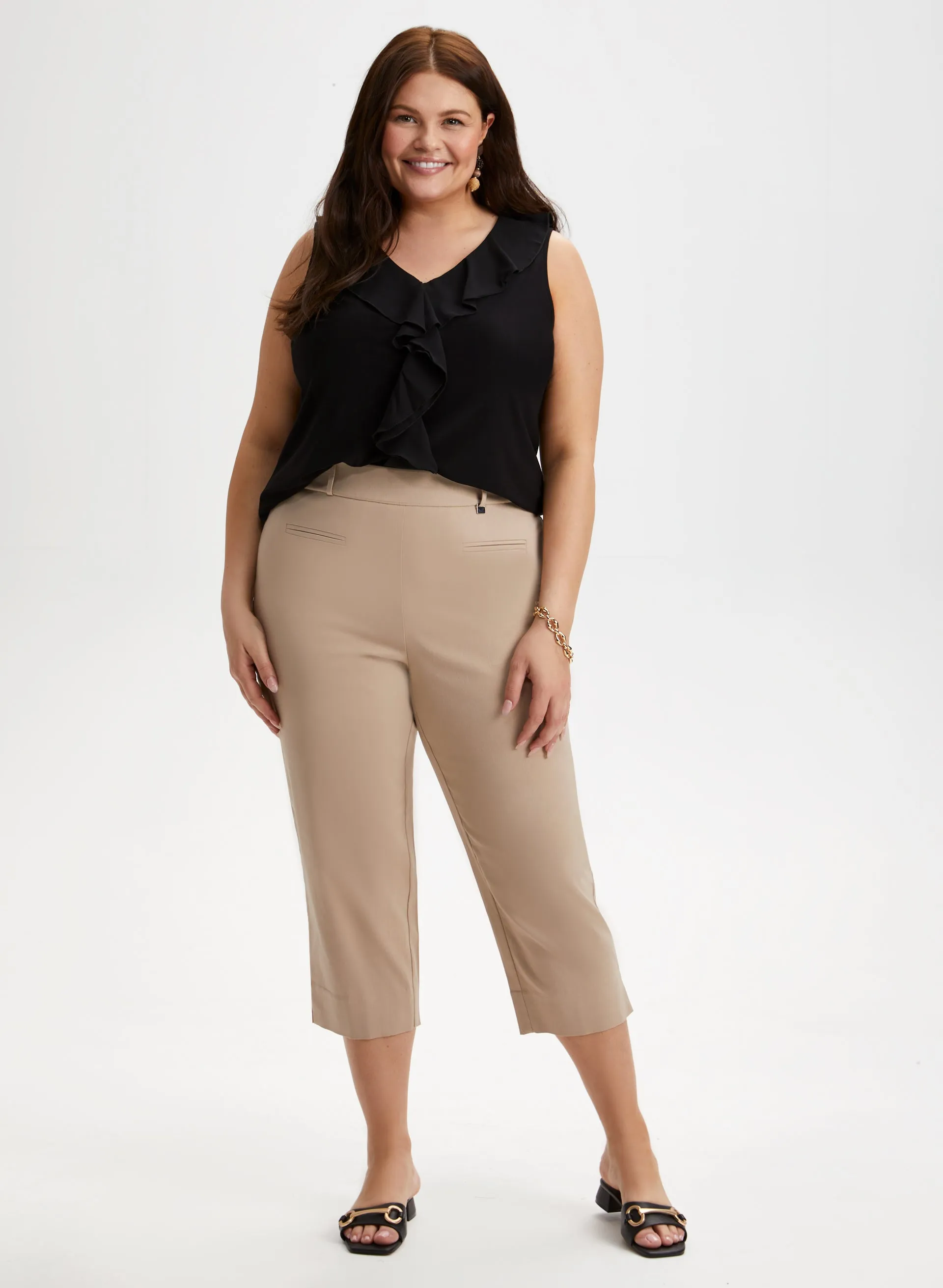 Ruffle Trim Sleeveless Top sold by Laura product image thumbnail 4