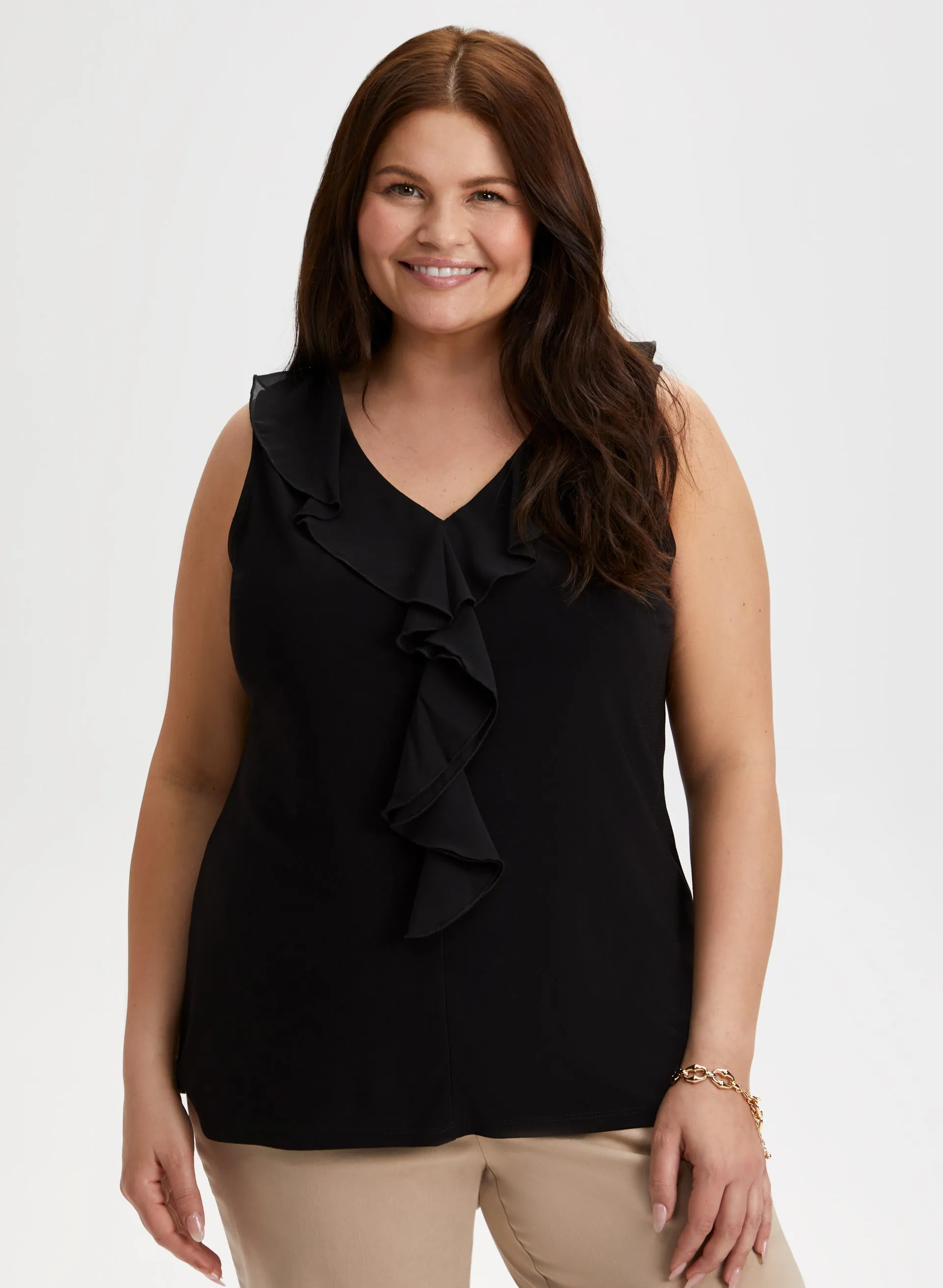 Ruffle Trim Sleeveless Top sold by Laura product image thumbnail 5