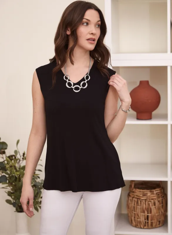 Sleeveless V-Neck Top sold by Laura