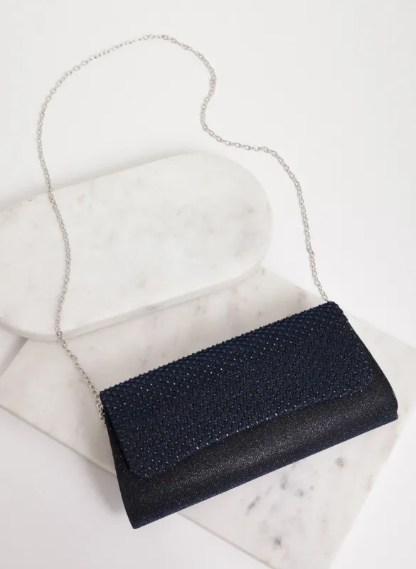 Rhinestone Embellished Evening Clutch sold by Laura