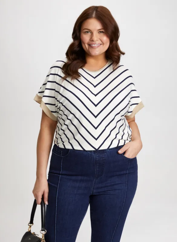 Drop Sleeve Chevron Top sold by Laura