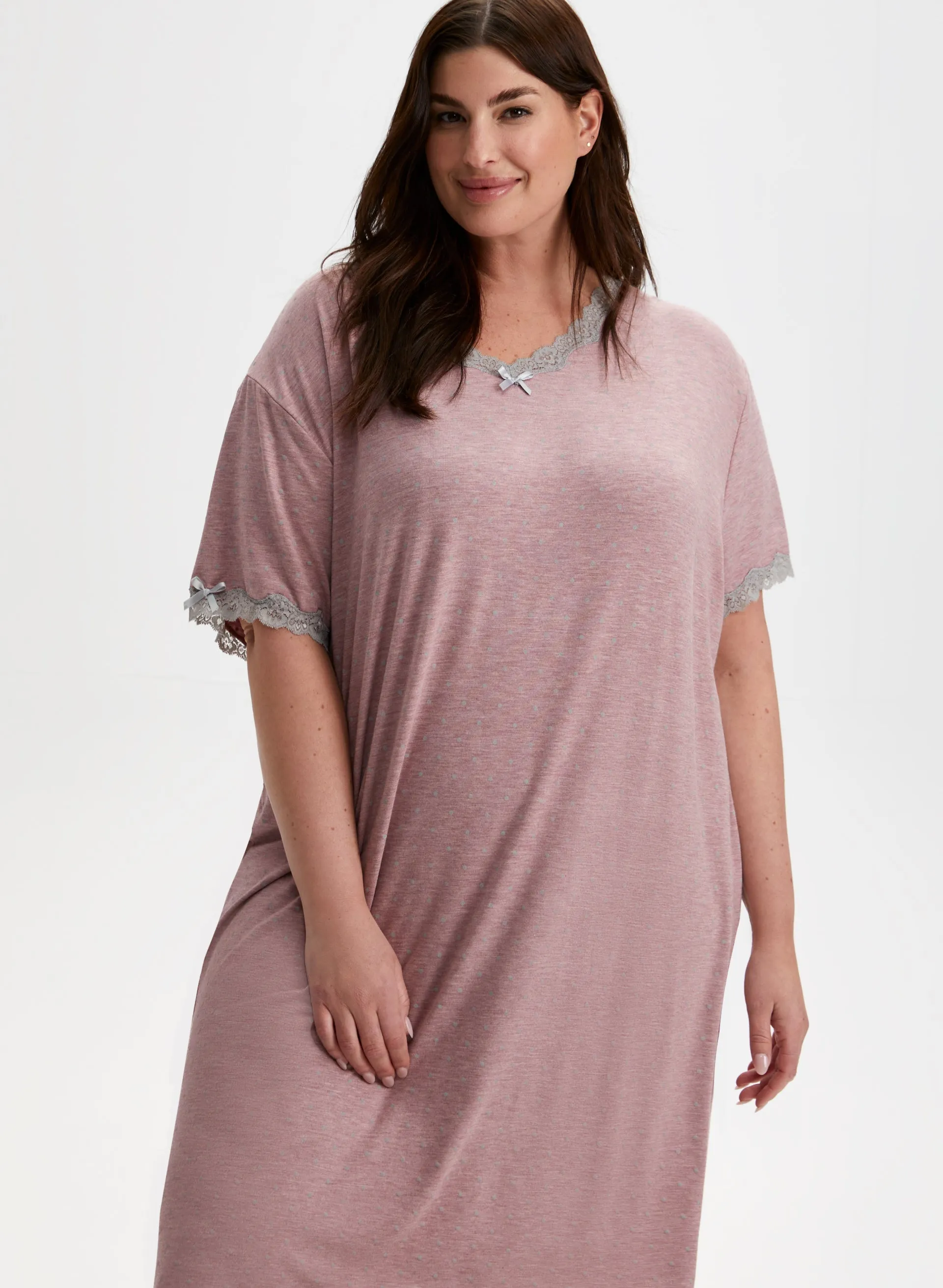 Dot Print Nightgown sold by Laura product image thumbnail 5
