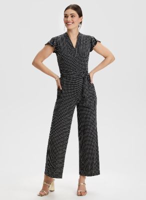 Polka Dot Print Jumpsuit sold by Laura