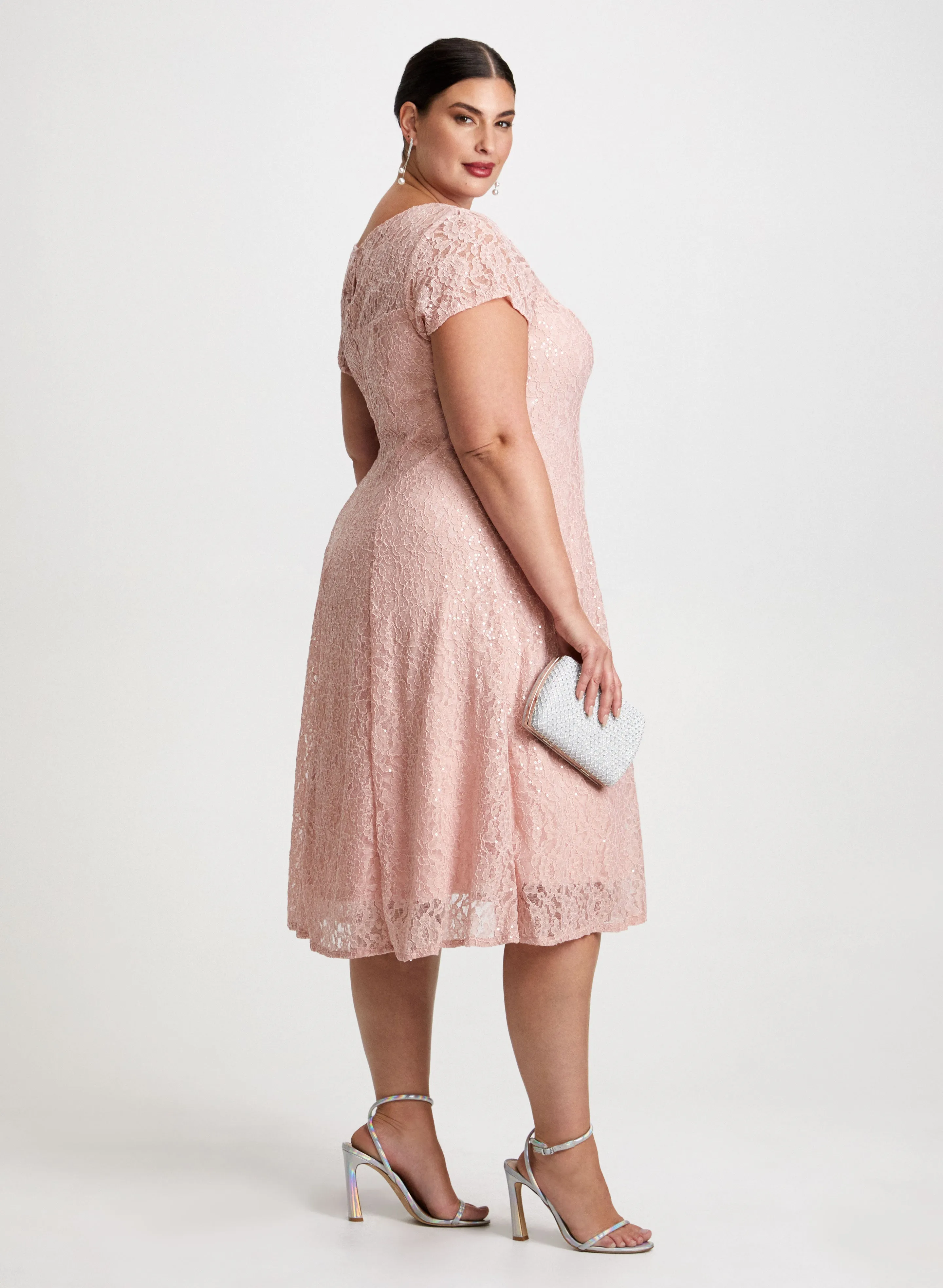 Sequin Embellished Lace Dress sold by Laura product image thumbnail 3