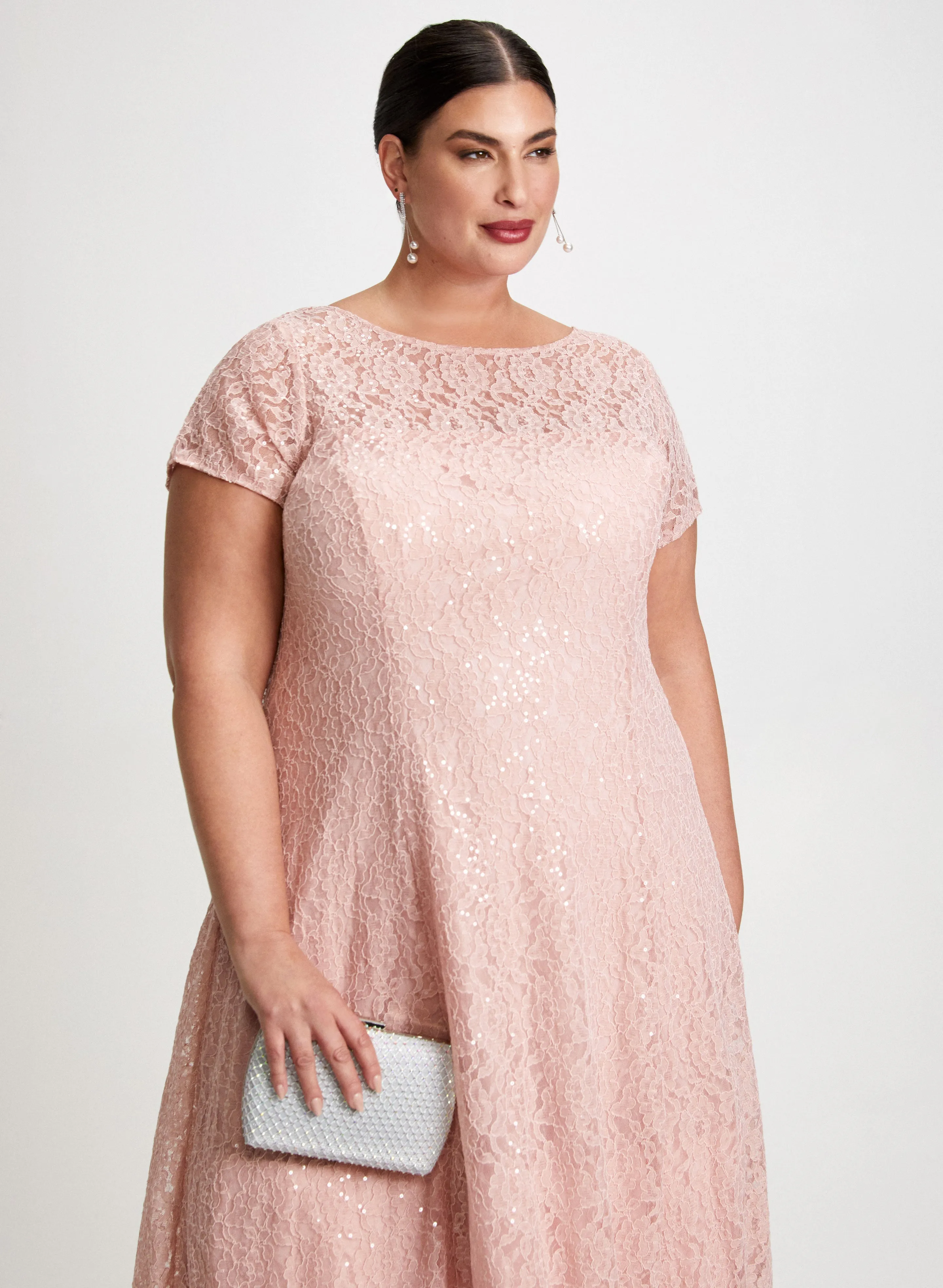 Sequin Embellished Lace Dress sold by Laura product image thumbnail 5