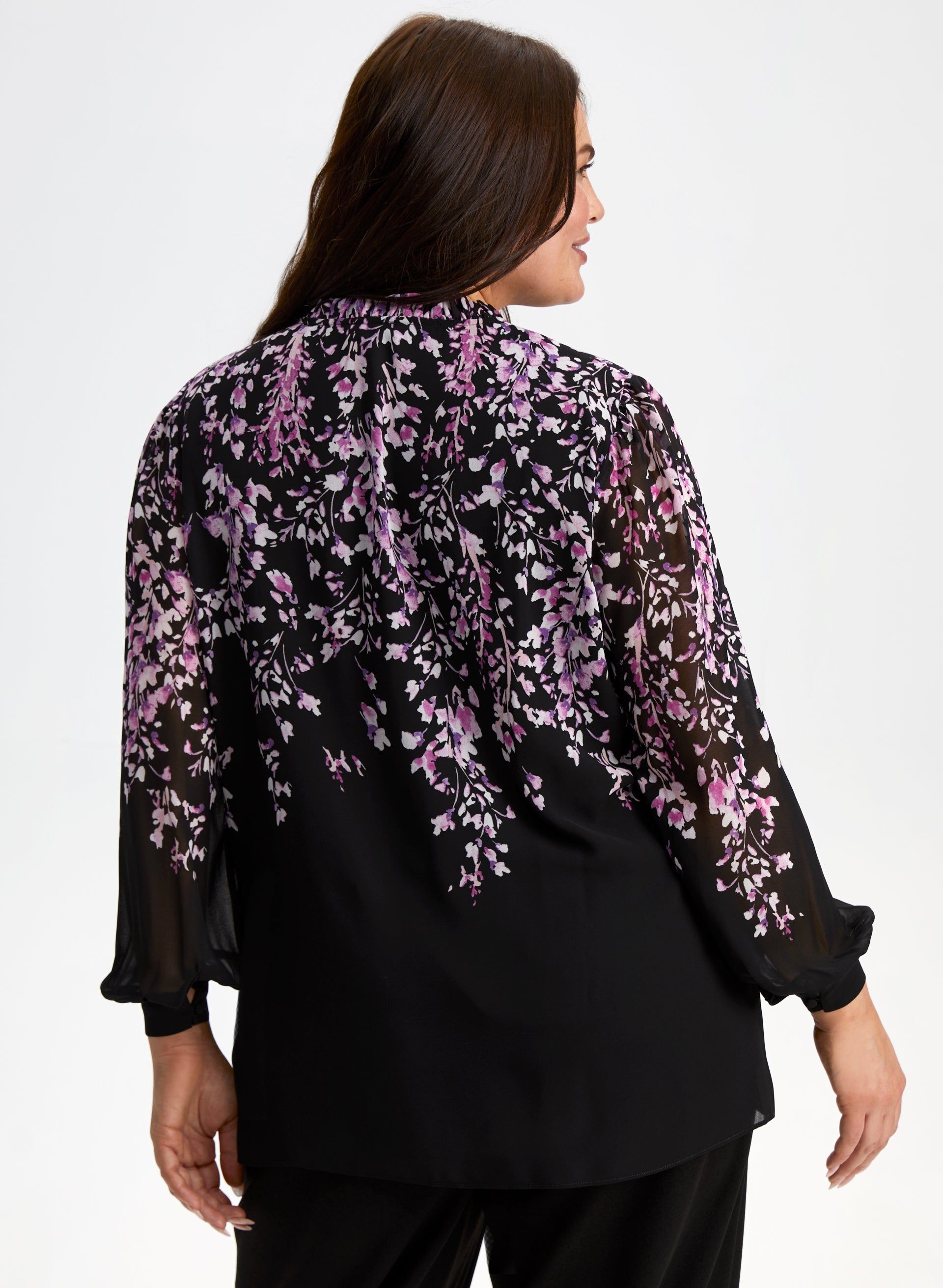 Floral Print Split Neck Blouse sold by Laura product image thumbnail 2