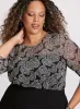 Illusion Neck Paisley Print Top sold by Laura
