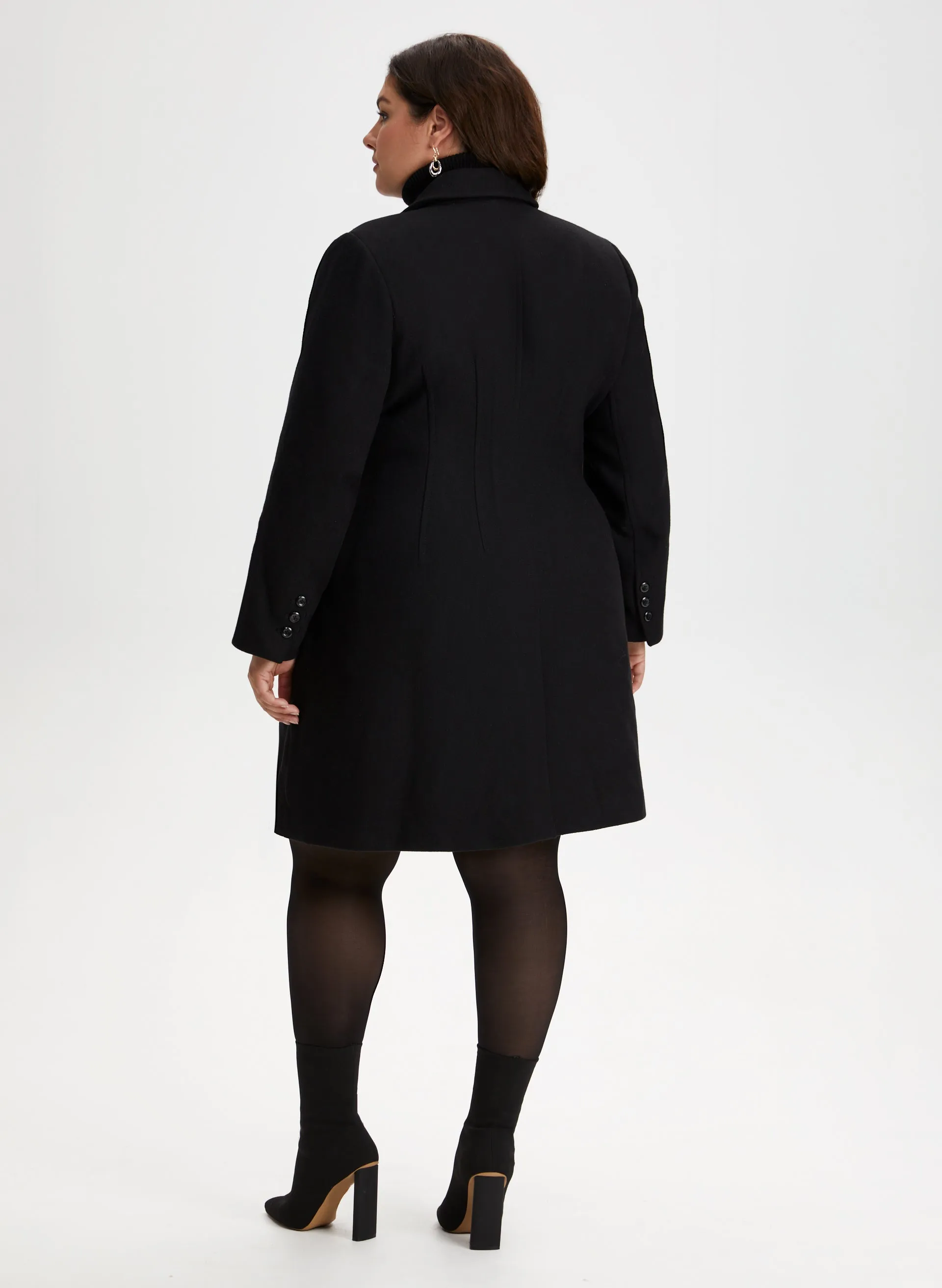 Mid-Length Wool Blend Coat sold by Laura product image thumbnail 4