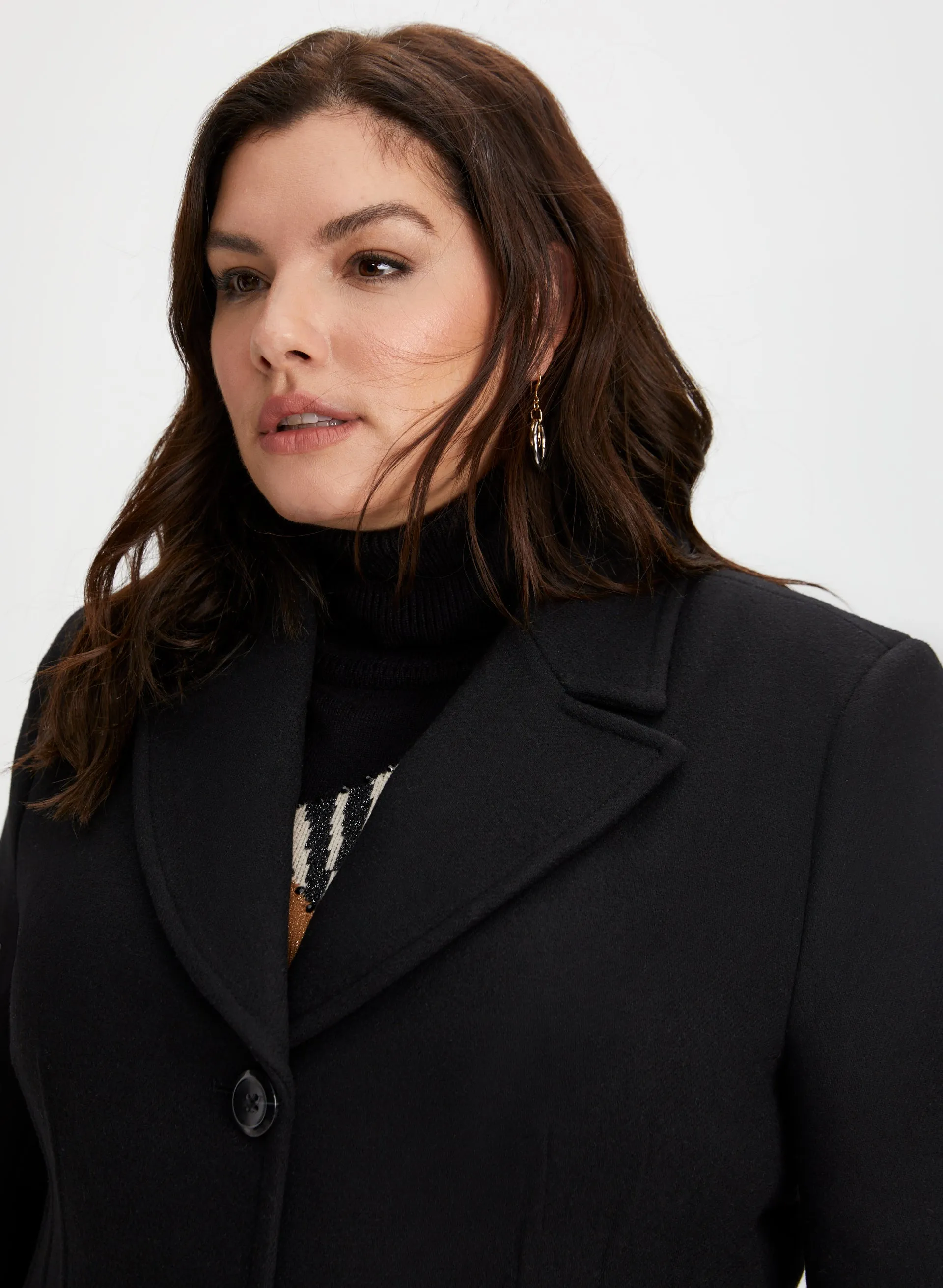 Mid-Length Wool Blend Coat sold by Laura product image thumbnail 5