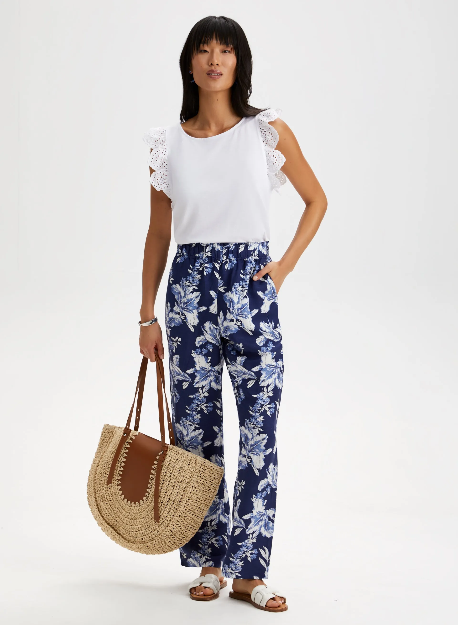 Eyelet Cap Sleeve Tee sold by Laura product image thumbnail 3