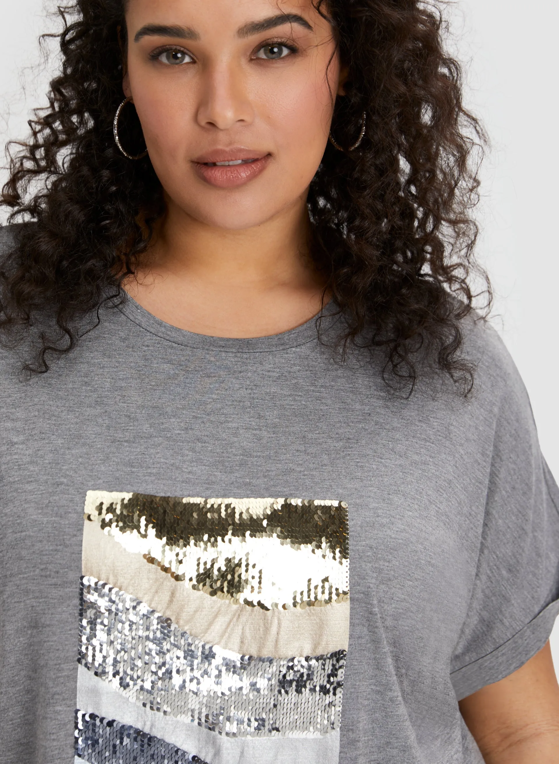 Foil & Sequin Tee sold by Laura product image thumbnail 3