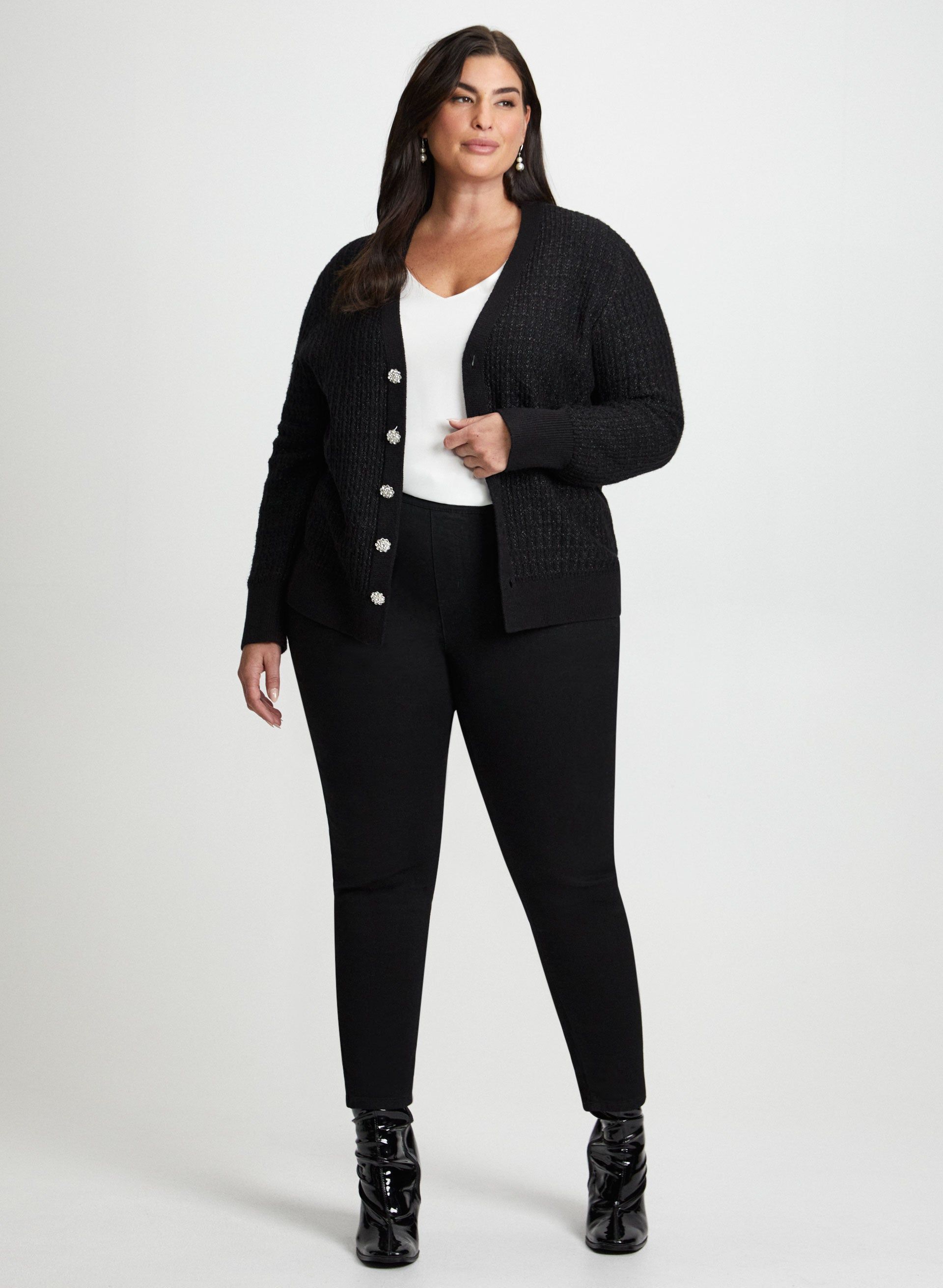 Rhinestone Button Detail Cardigan sold by Laura product image thumbnail 3