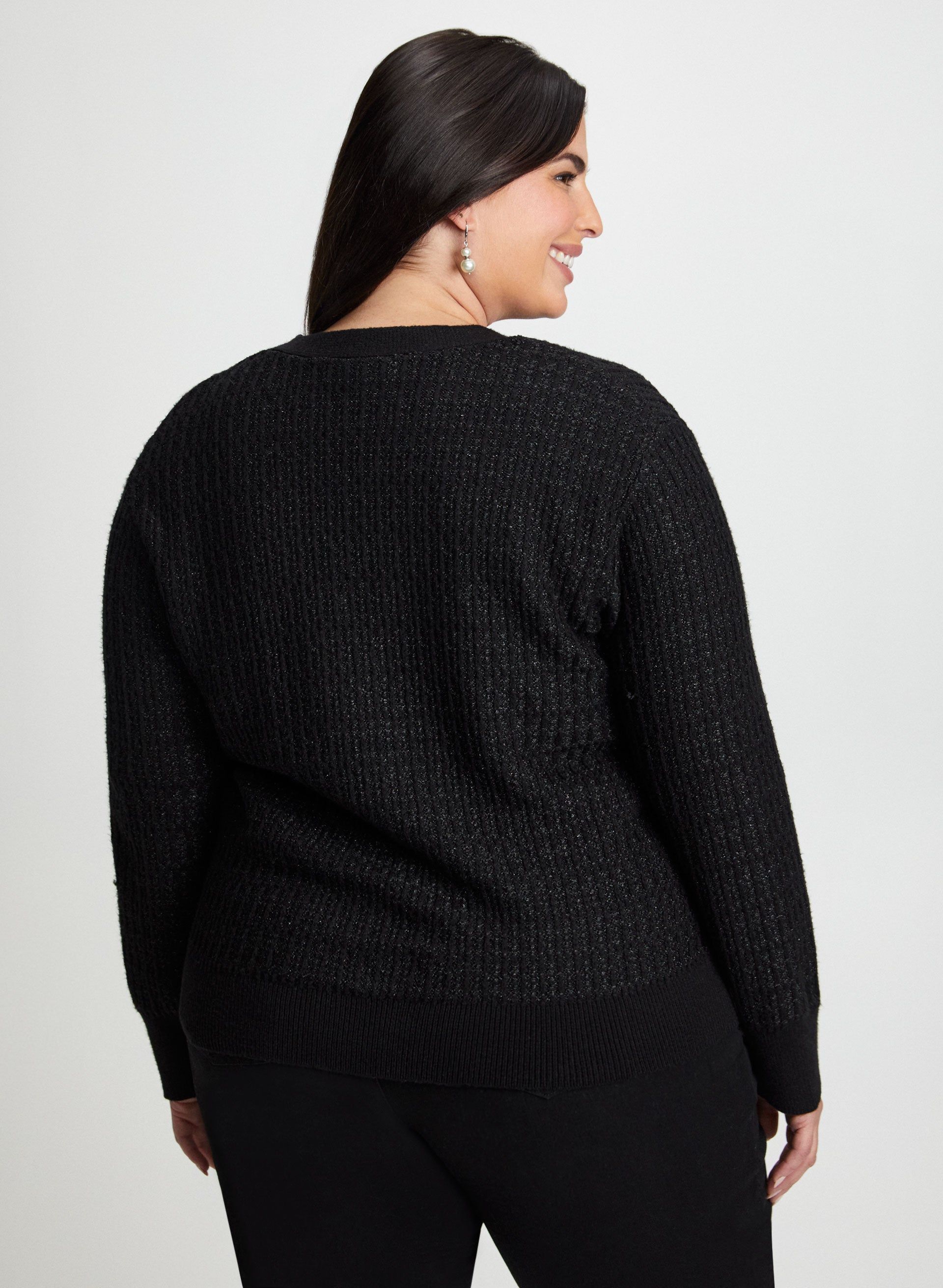 Rhinestone Button Detail Cardigan sold by Laura product image thumbnail 4