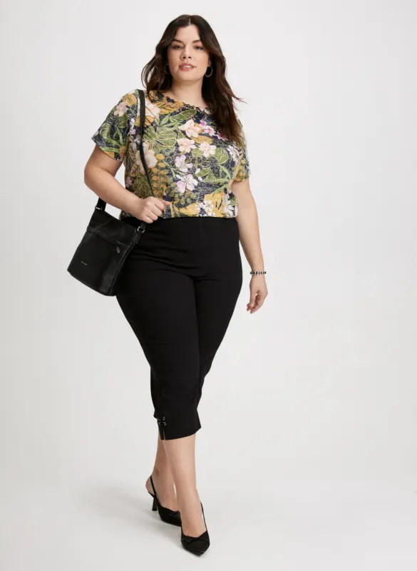 Floral T-Shirt & Bengaline Capris sold by Laura