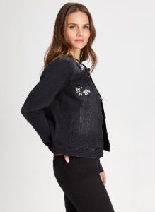 Jewel Trim Denim Jacket sold by Laura