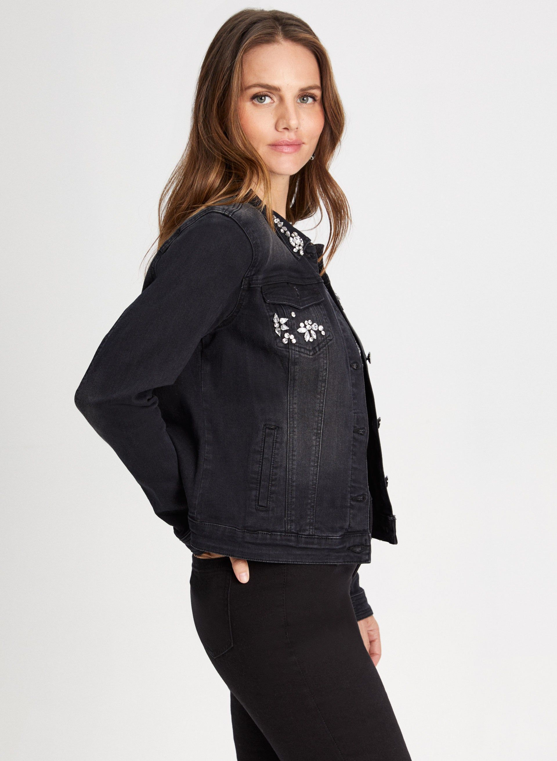 Jewel Trim Denim Jacket sold by Laura product image thumbnail 5