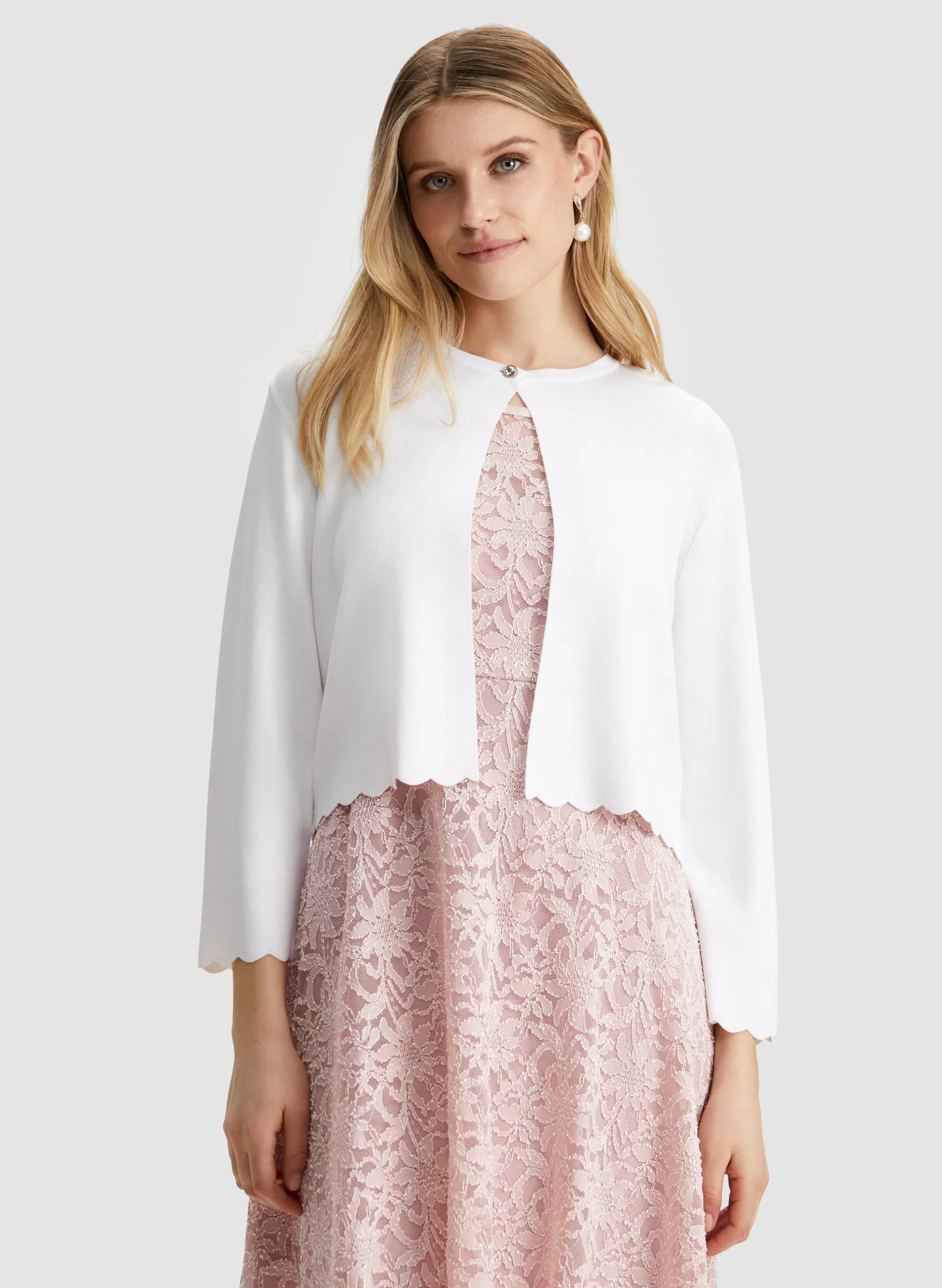 Scallop Detail Bolero sold by Laura