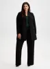 Vegan Leather Detail Redingote Jacket sold by Laura
