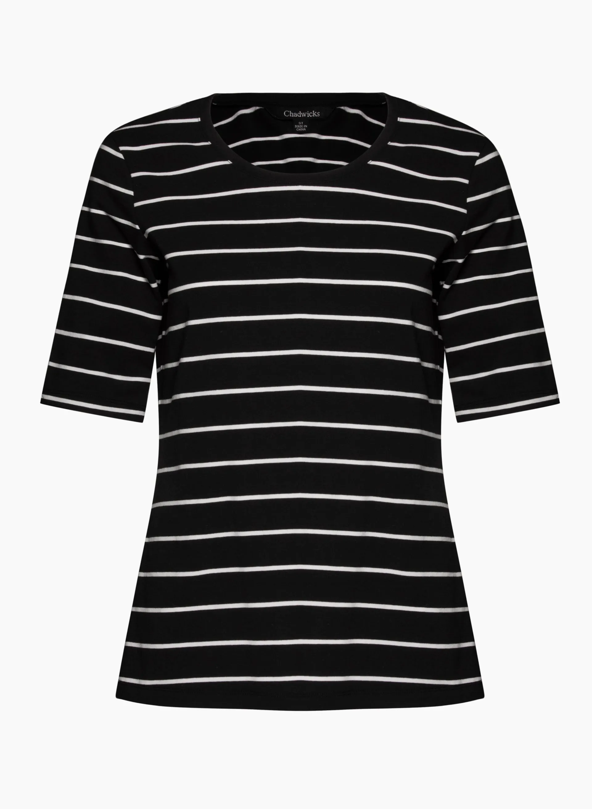 Striped Elbow Sleeve Tee sold by Laura product image thumbnail 5