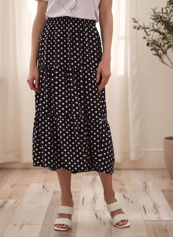 Polka Dot Print Skirt sold by Laura