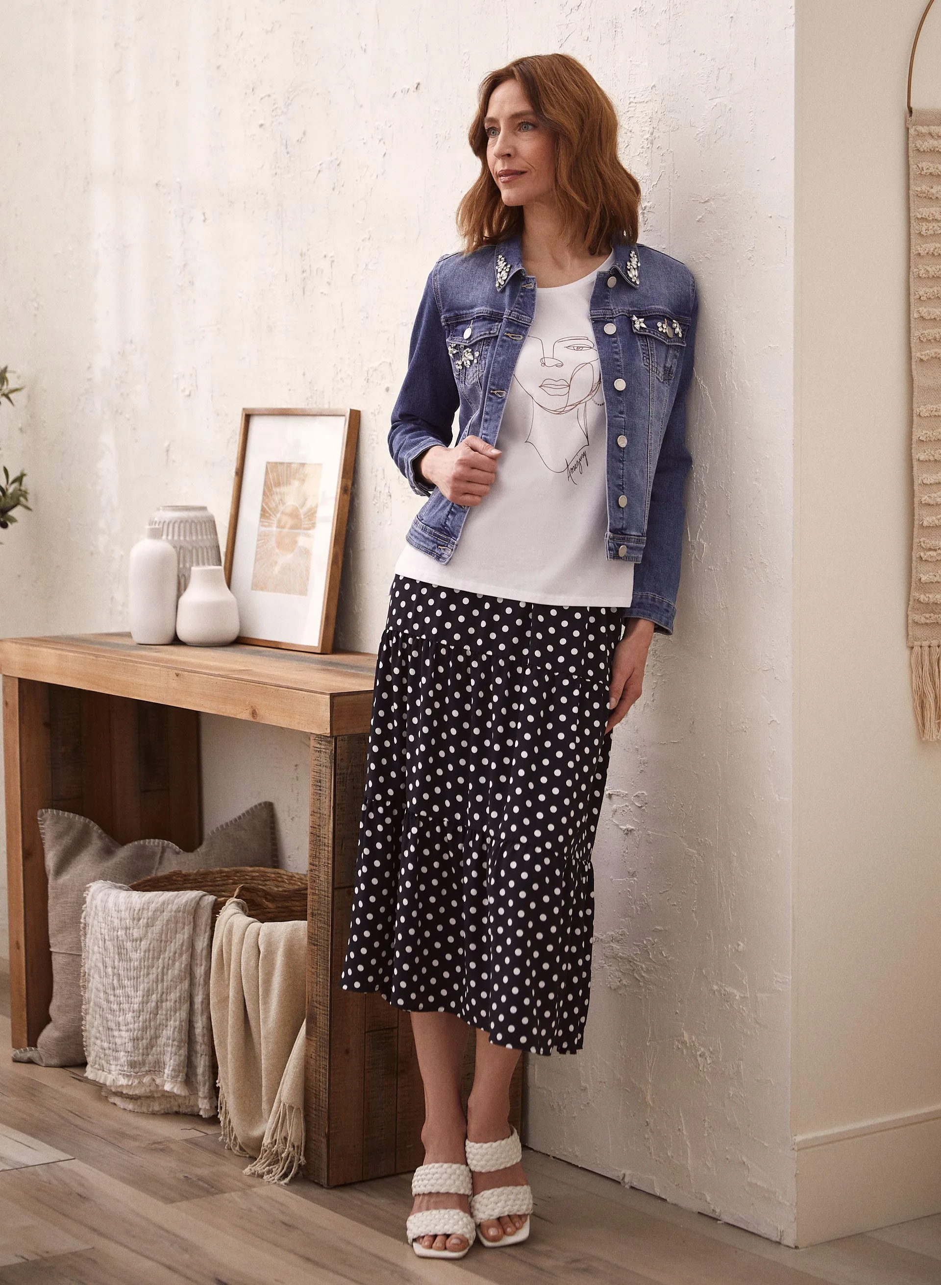 Polka Dot Print Skirt sold by Laura product image thumbnail 3