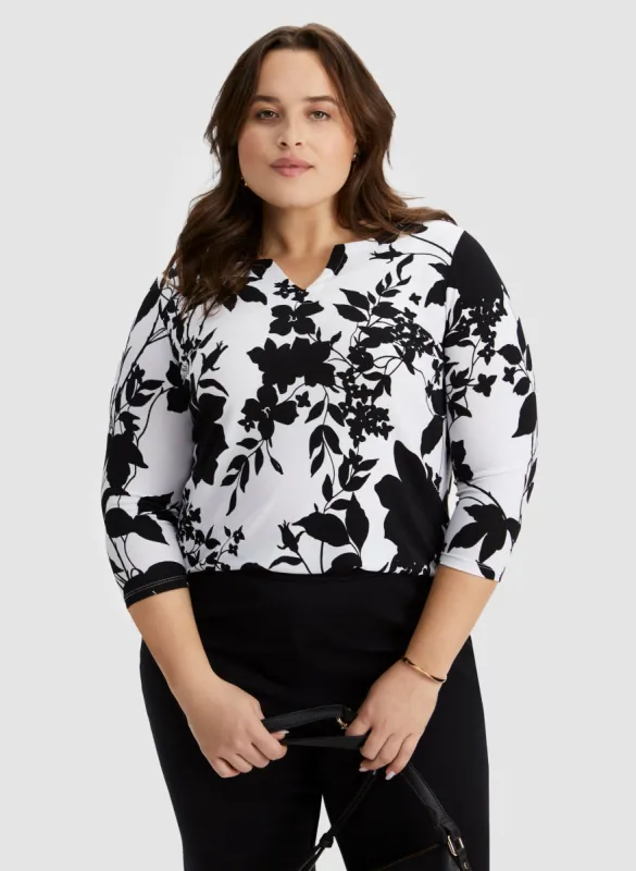 Leaf Print Top sold by Laura
