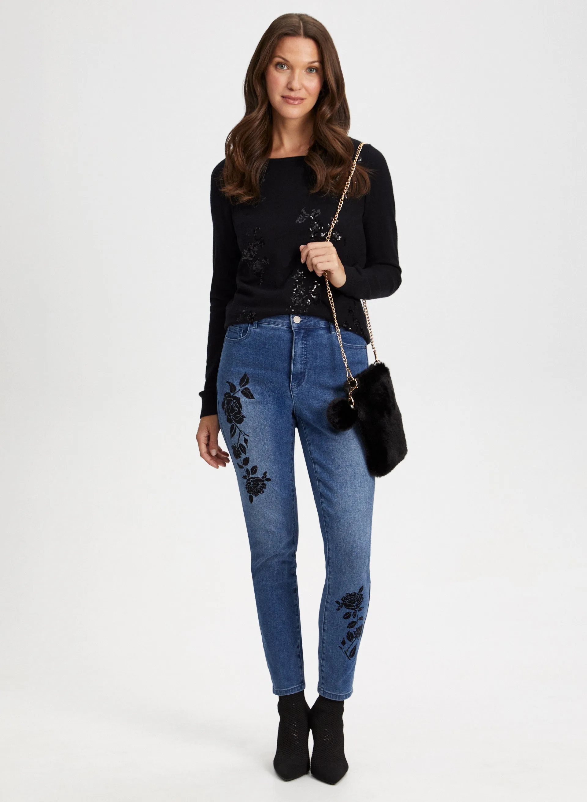 Floral Sequin Detail Top sold by Laura product image thumbnail 4