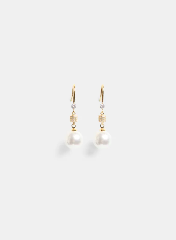 Tiered Pearl Drop Earrings sold by Laura