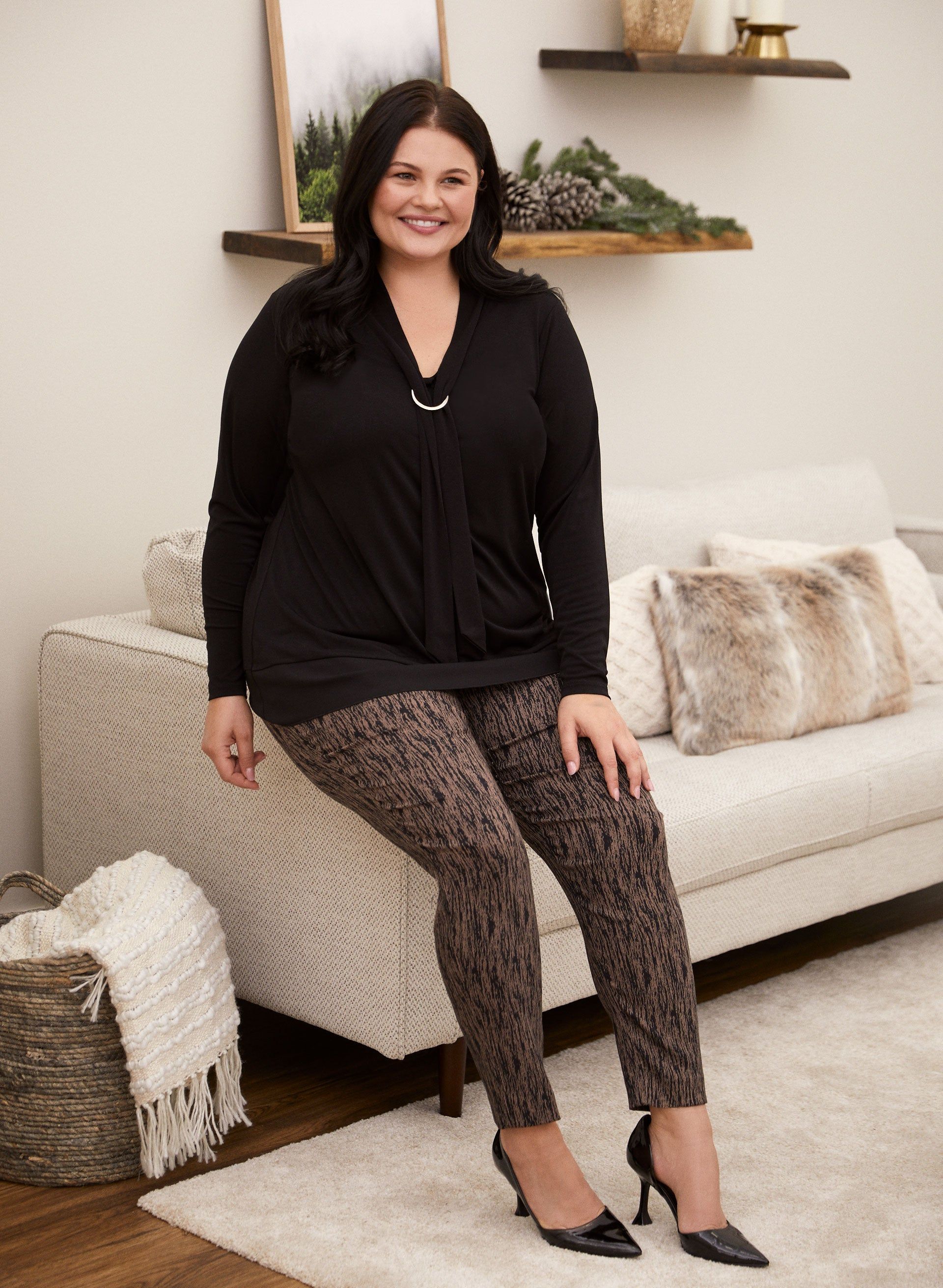 Joseph Ribkoff - Abstract Print Pull-On Pants sold by Laura product image thumbnail 3