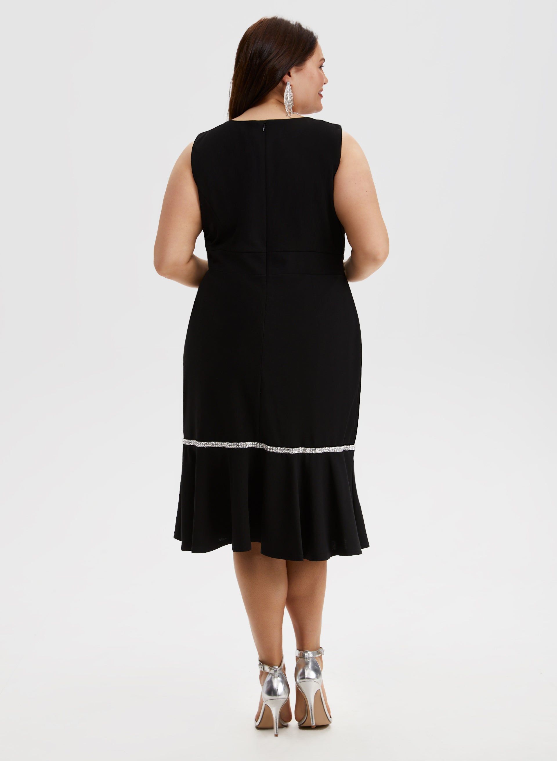 Glitter Trim Sleeveless Dress sold by Laura product image thumbnail 4