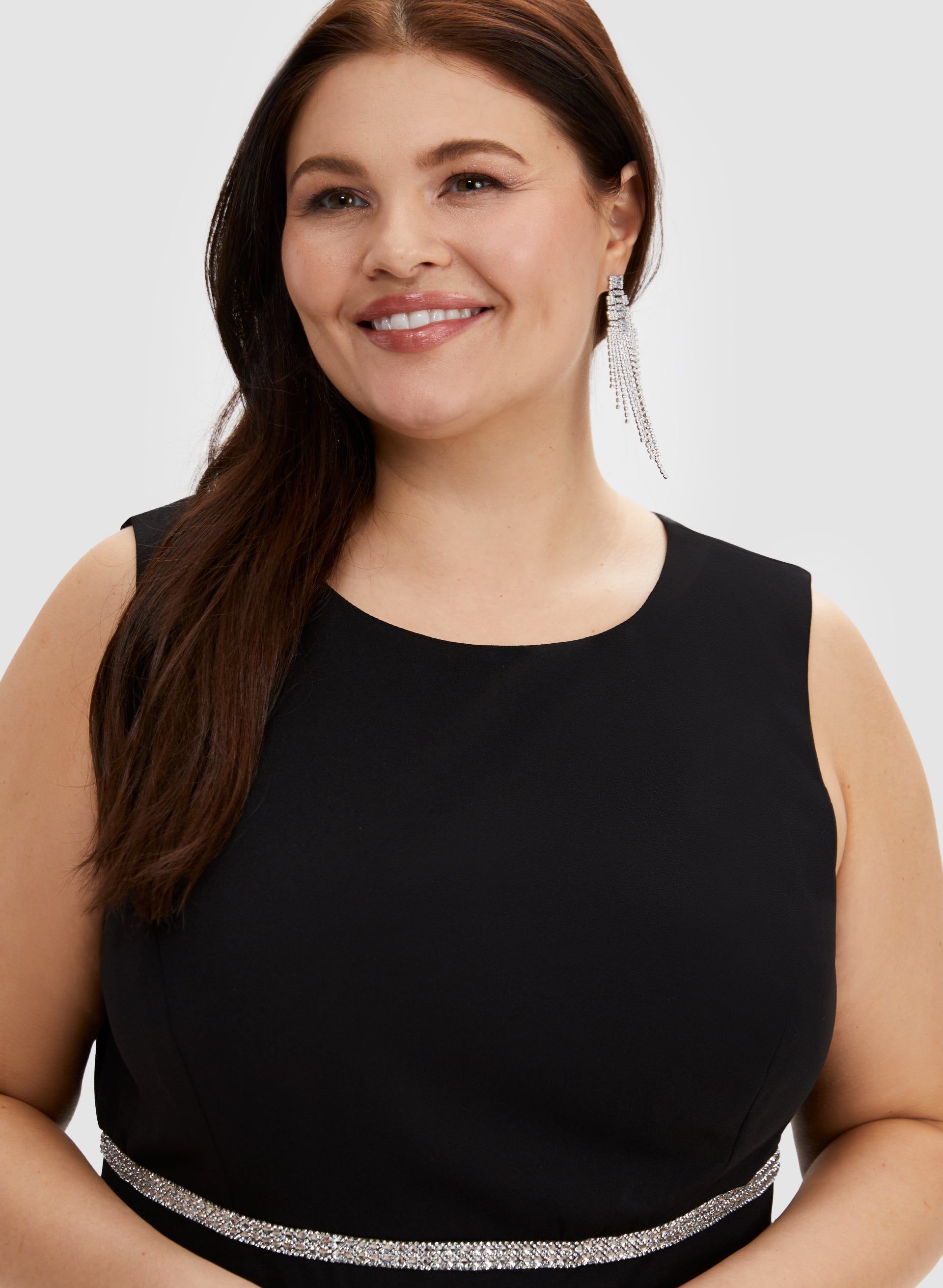 Glitter Trim Sleeveless Dress sold by Laura product image thumbnail 2