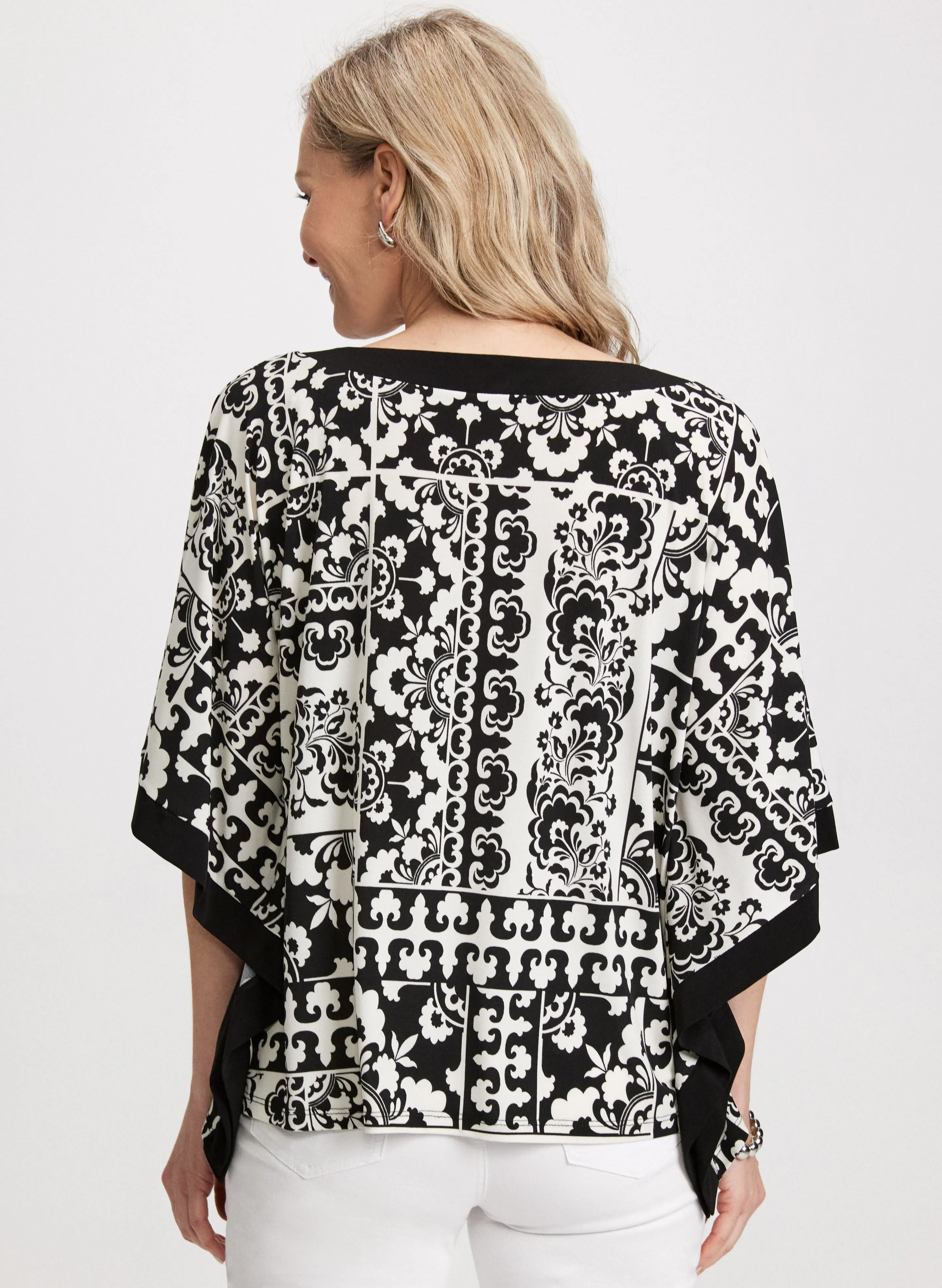 Paisley Print Poncho Effect Top sold by Laura product image thumbnail 4