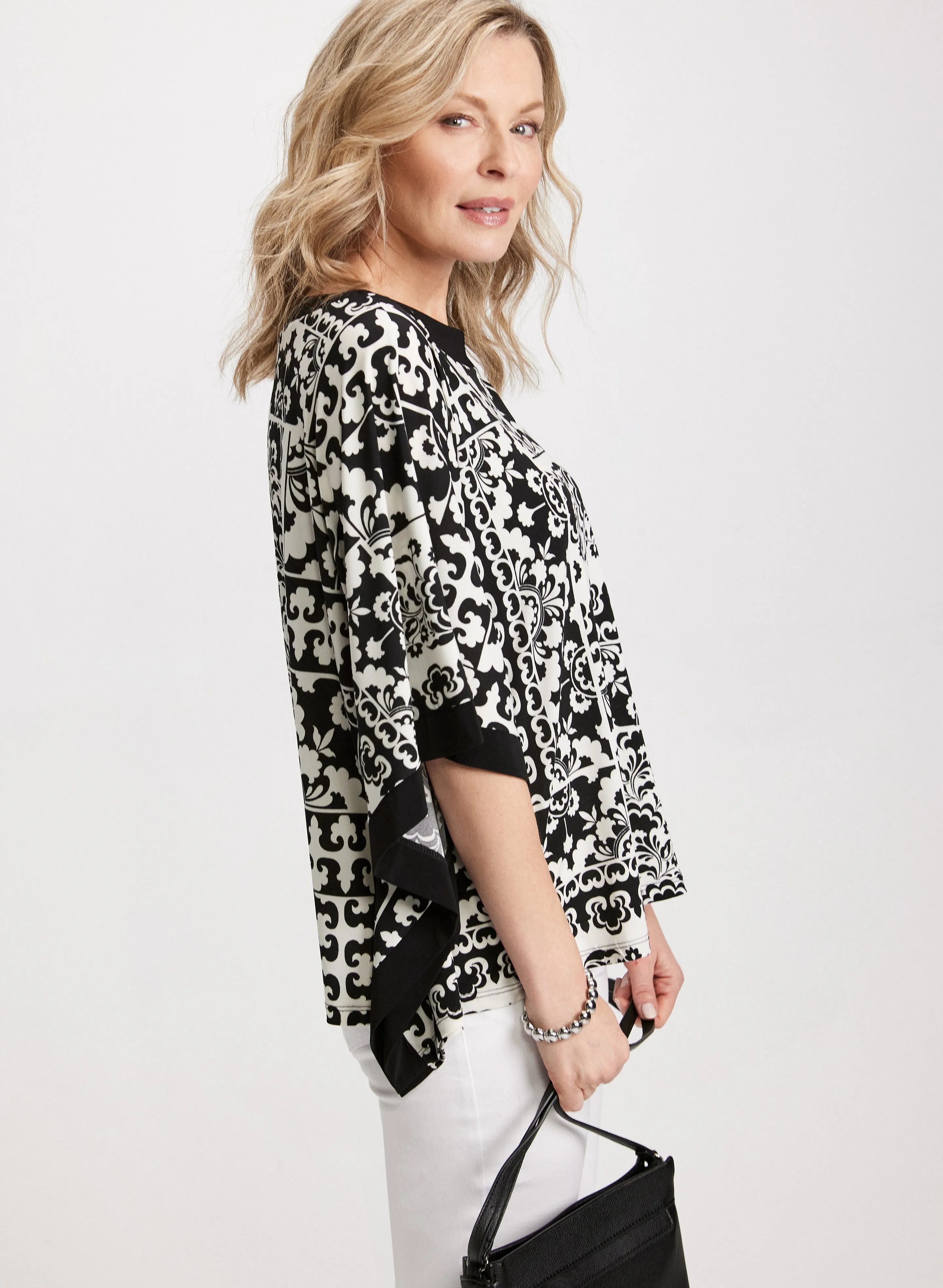 Paisley Print Poncho Effect Top sold by Laura product image thumbnail 5
